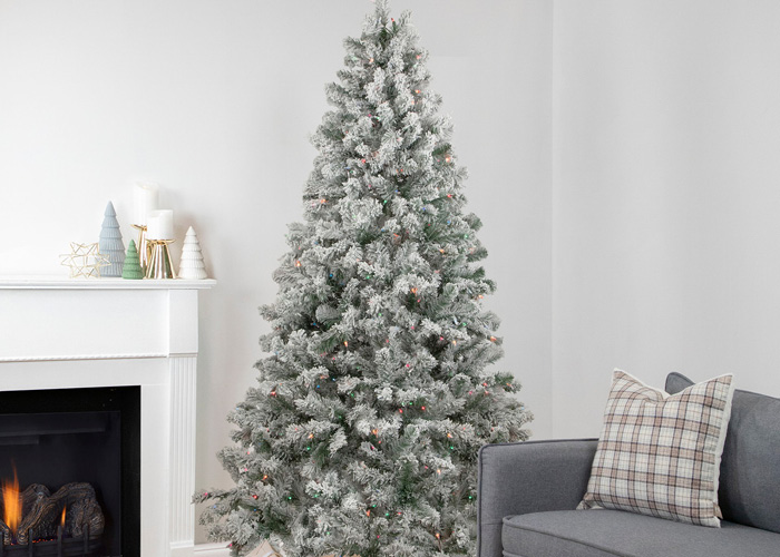 Flocked Christmas Trees