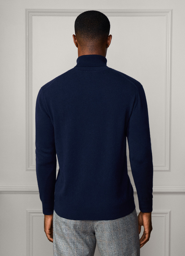 pure cashmere roll neck jumper