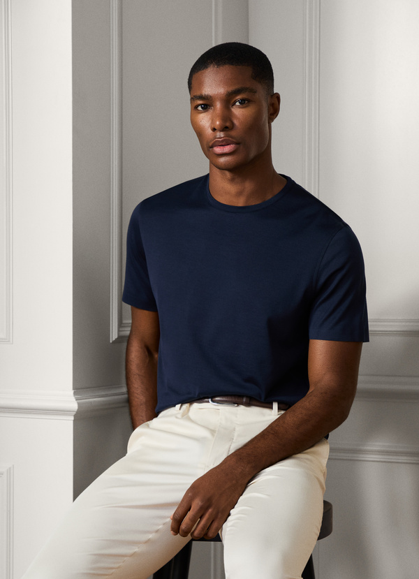 classic fit cotton-silk t-shirt