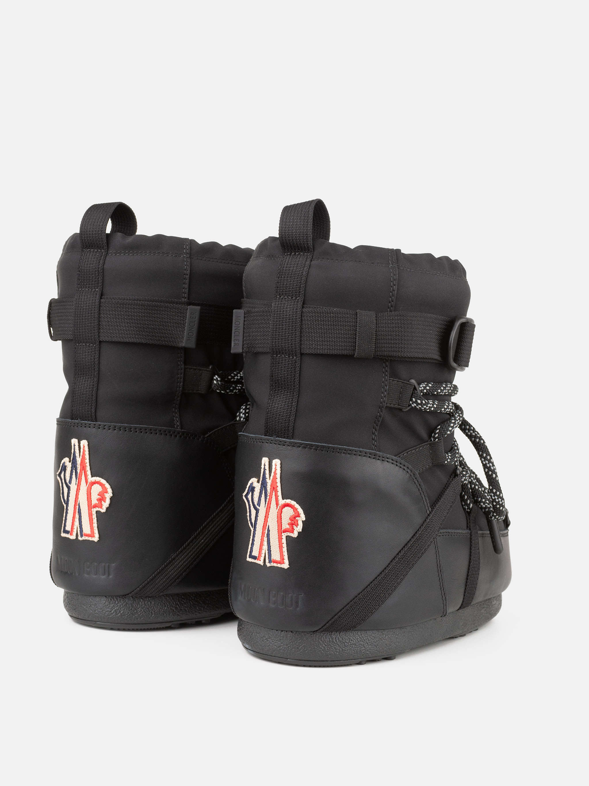 MOON BOOT X MONCLER GRENOBLE ICON LOW BLACK BOOTS
