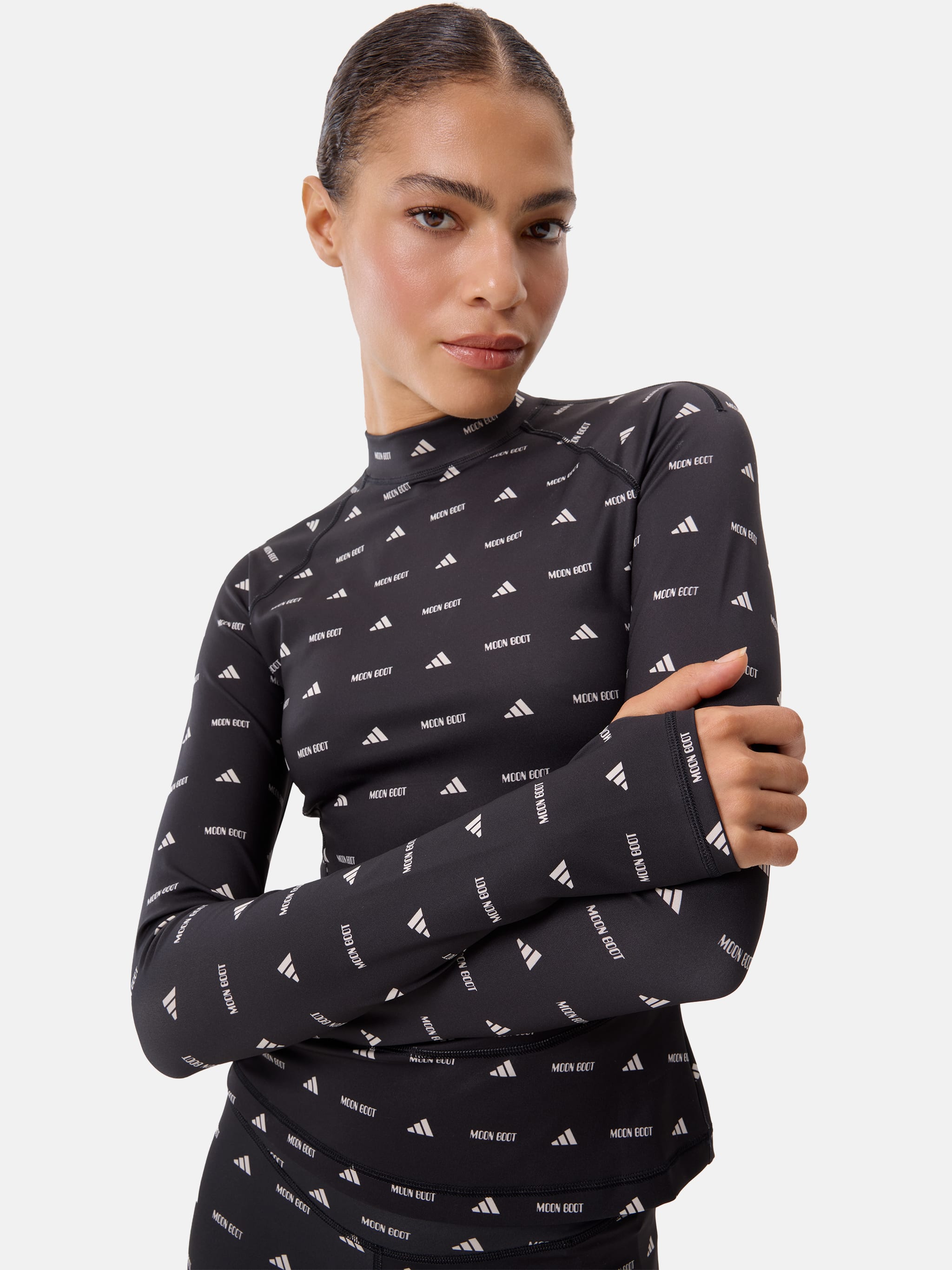 ADIDAS X MOON BOOT BLACK LONG SLEEVE TOP