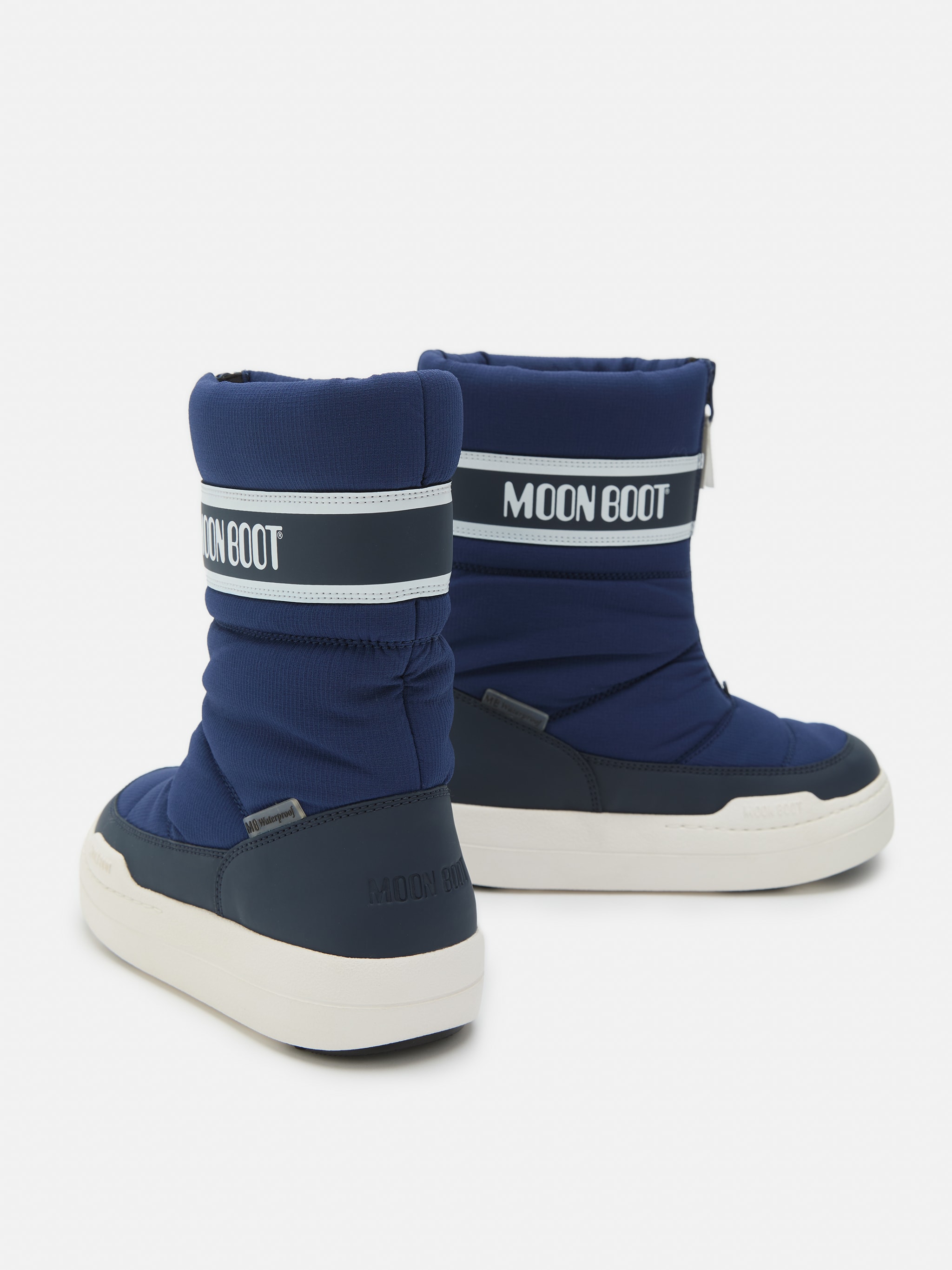 JUNIOR PARK NAVY ZIP HIGH BOOTS