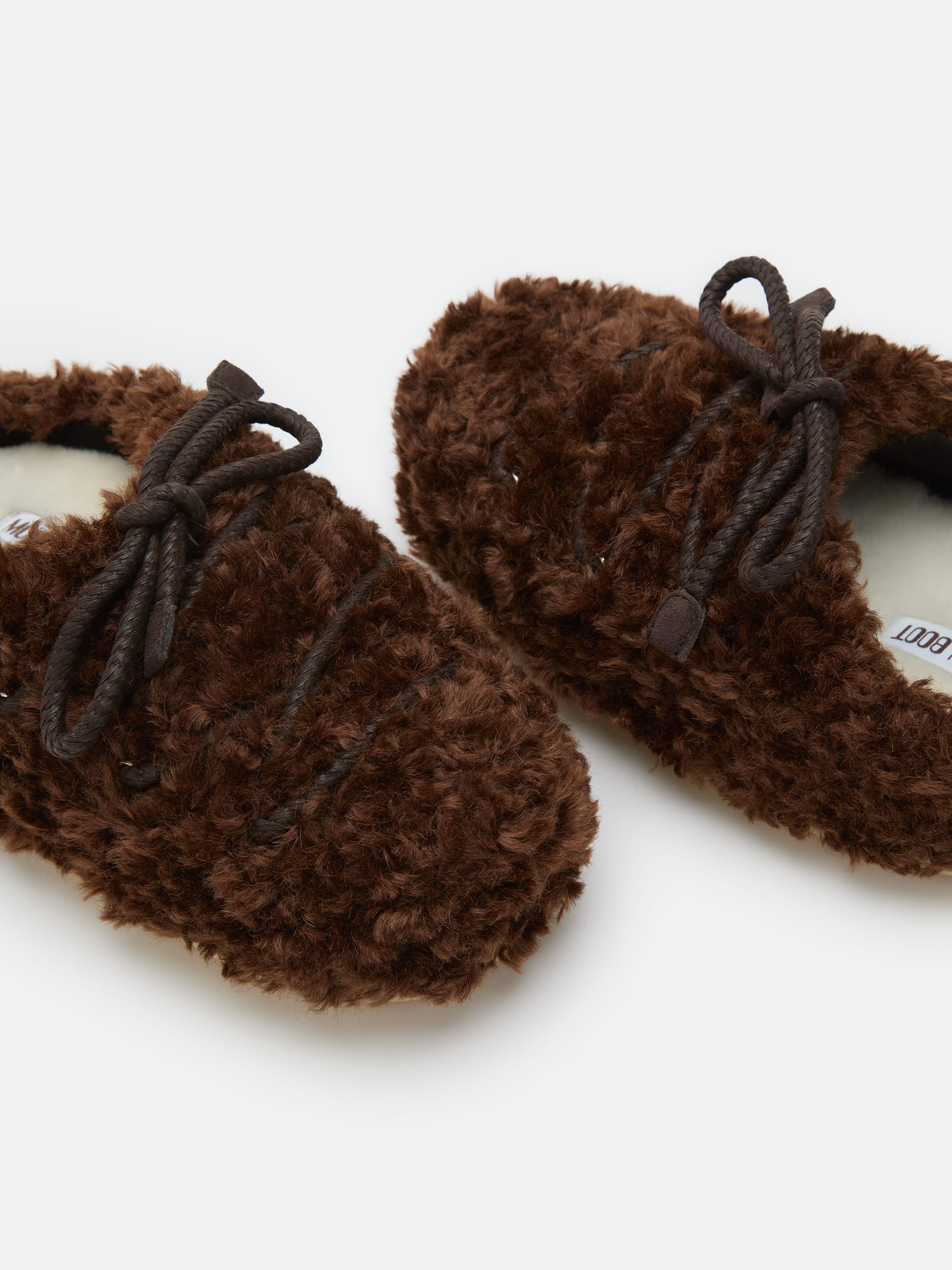 EVX DARK BROWN CURLY MULES