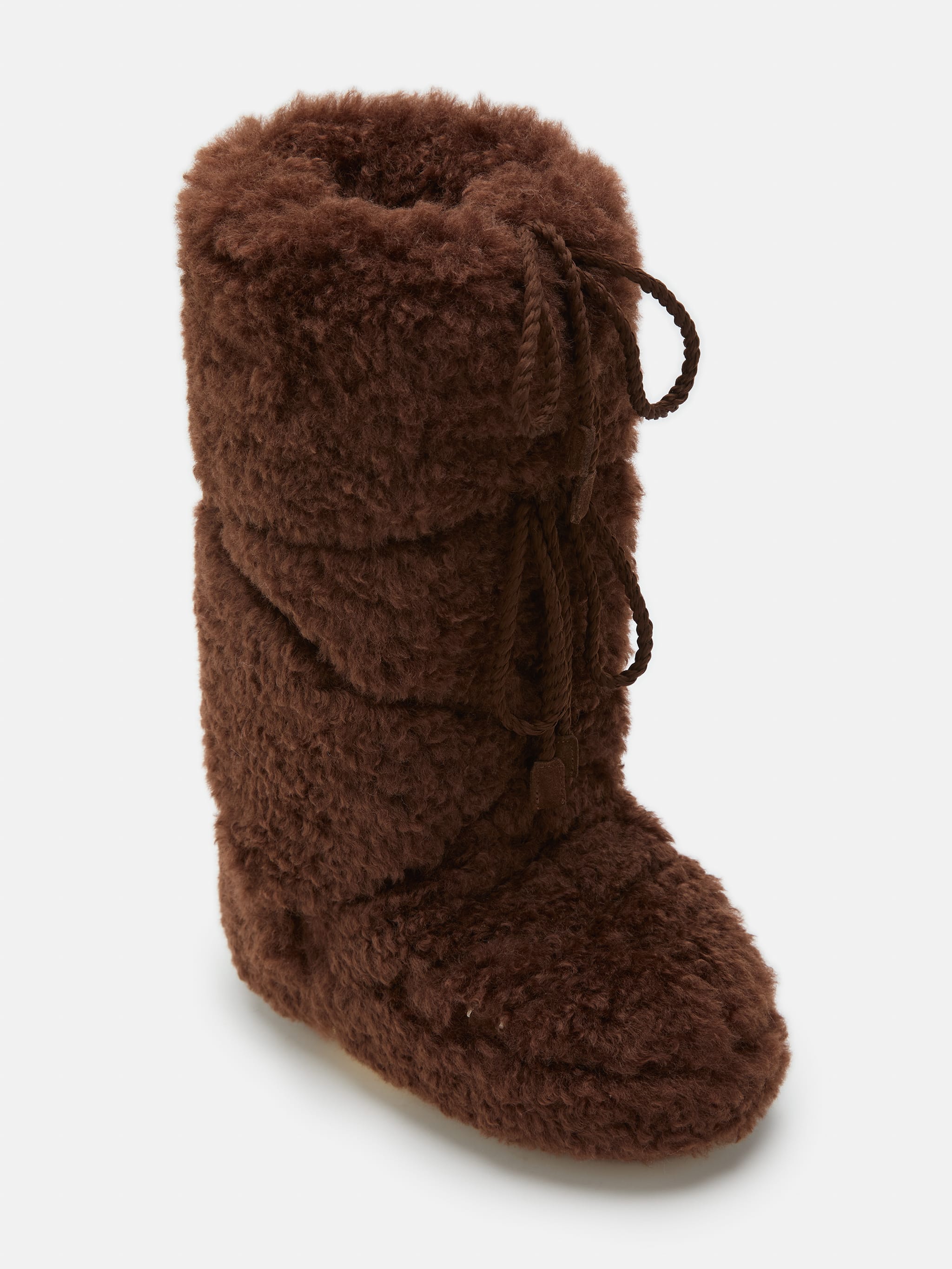ICON DARK BROWN CURLY EXTRA BOOTS