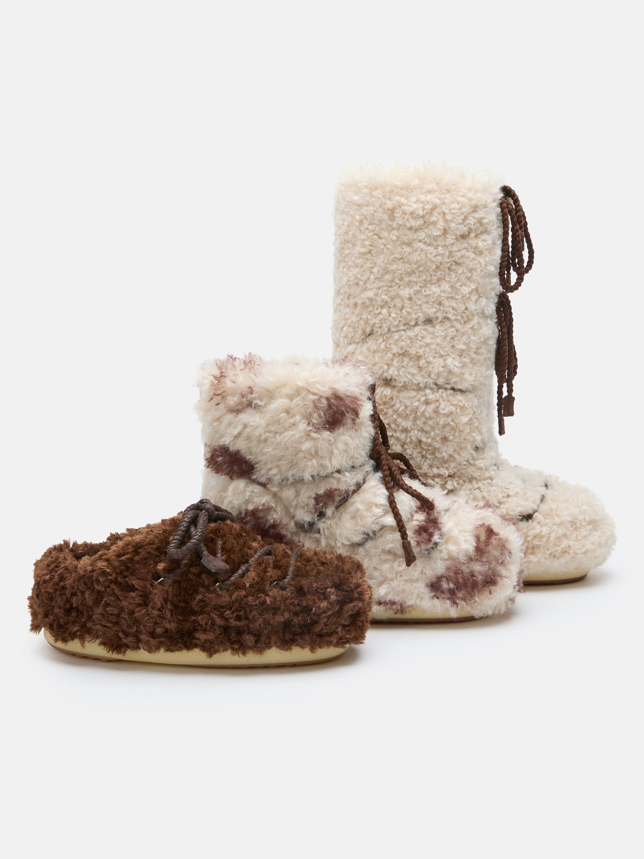 EVX DARK BROWN CURLY MULES