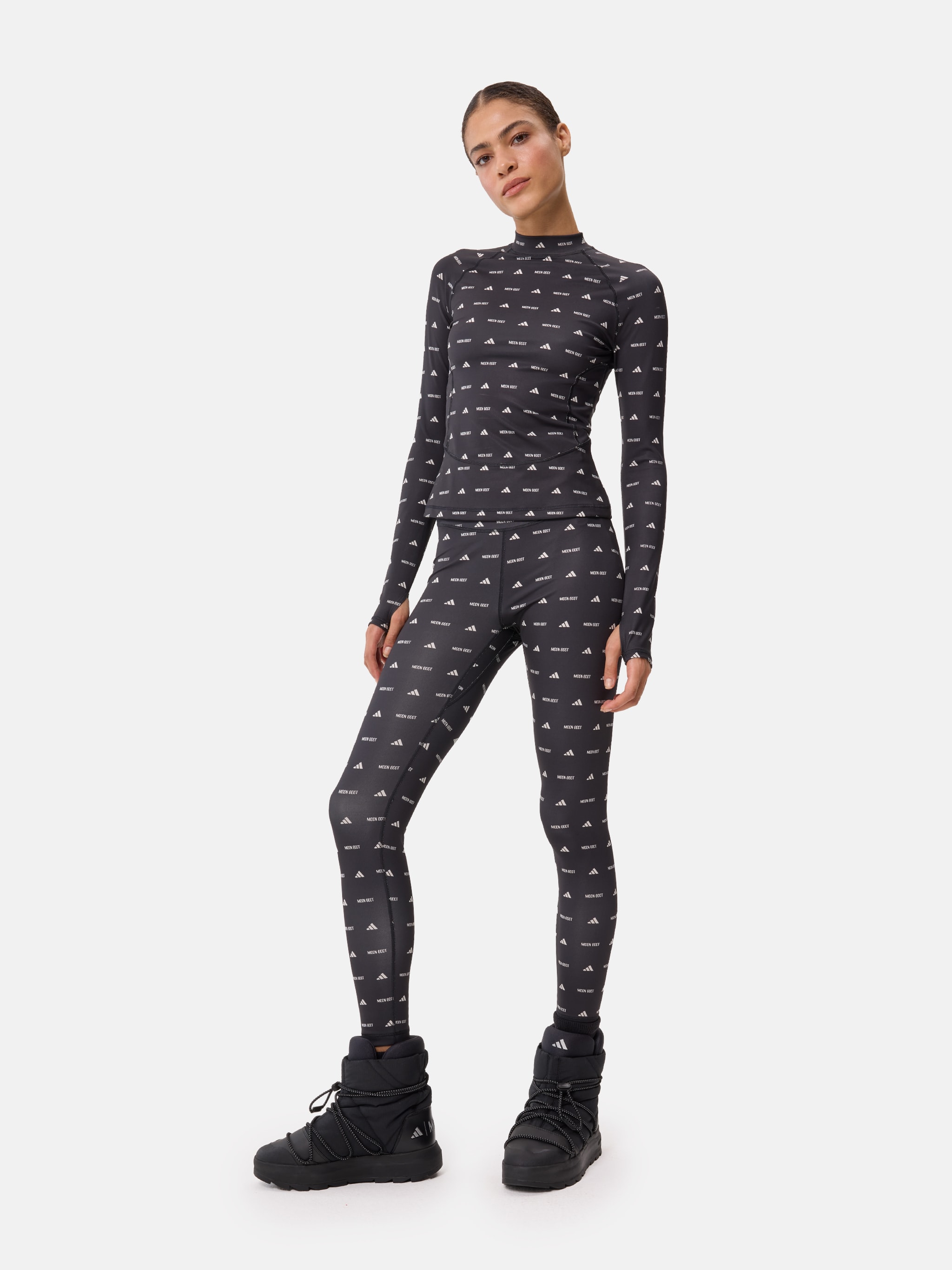 ADIDAS X MOON BOOT BLACK LONG SLEEVE TOP