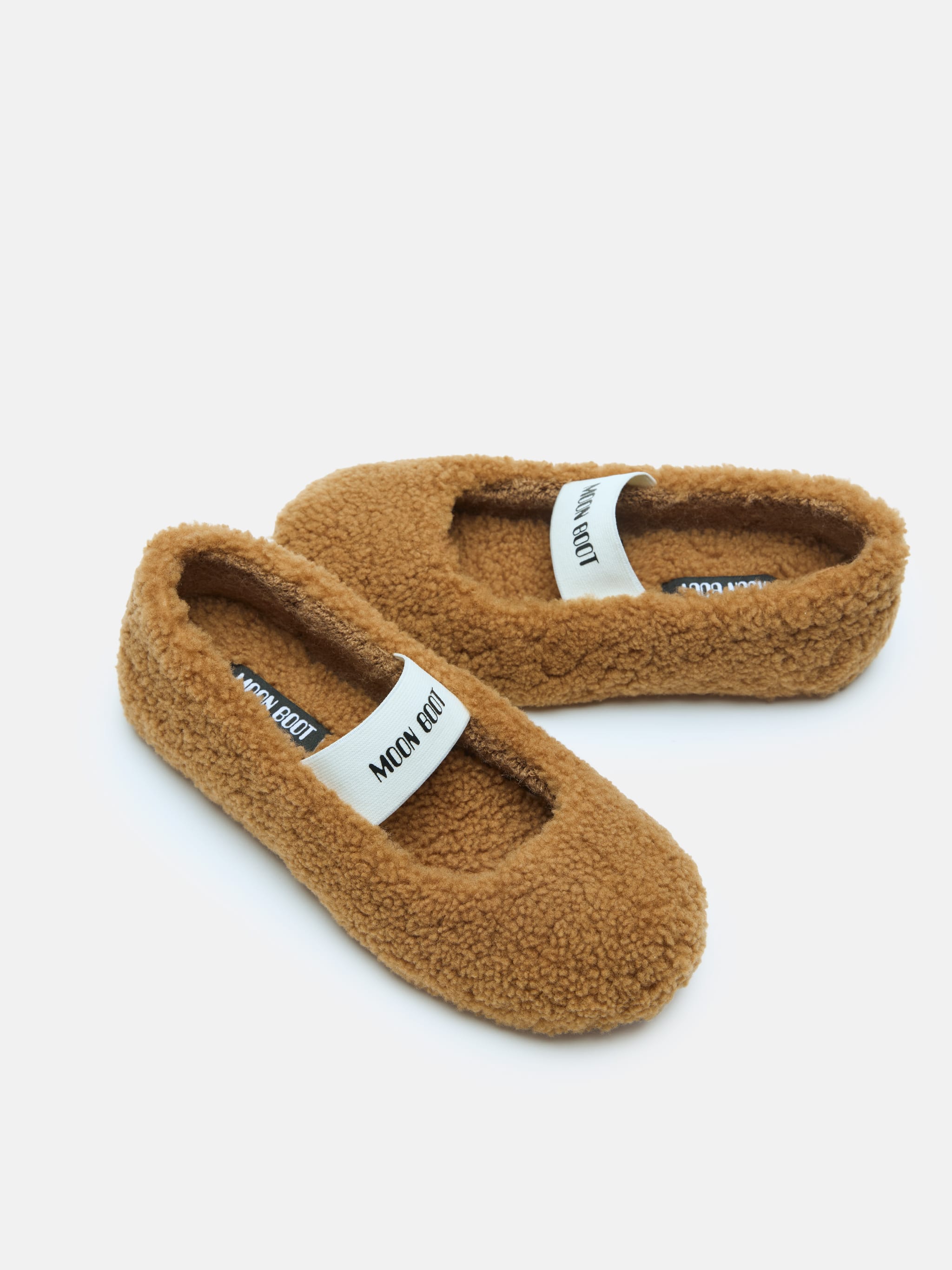 SHEARLING BROWN BALLERINAS