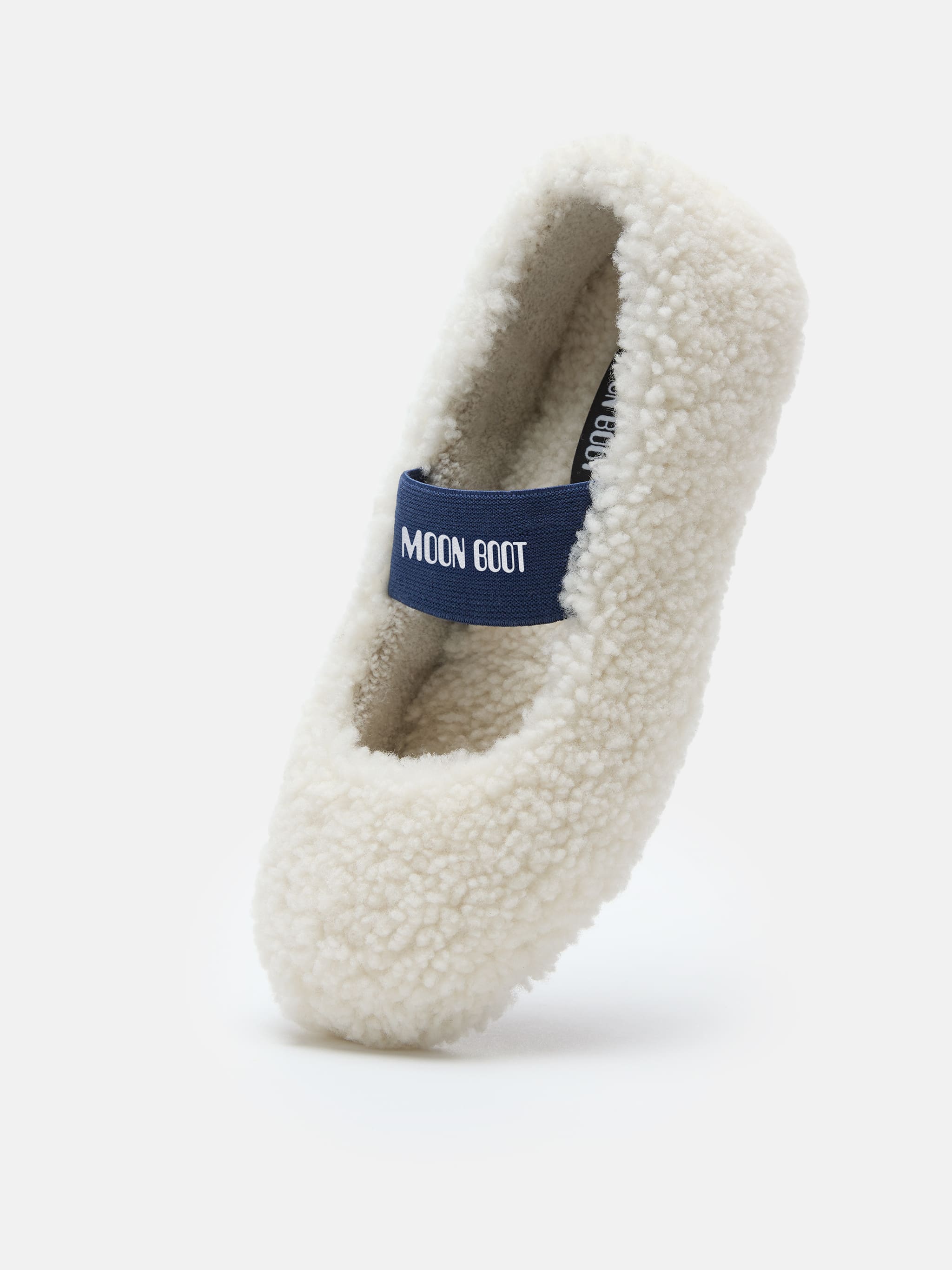 SHEARLING WHITE BALLERINAS