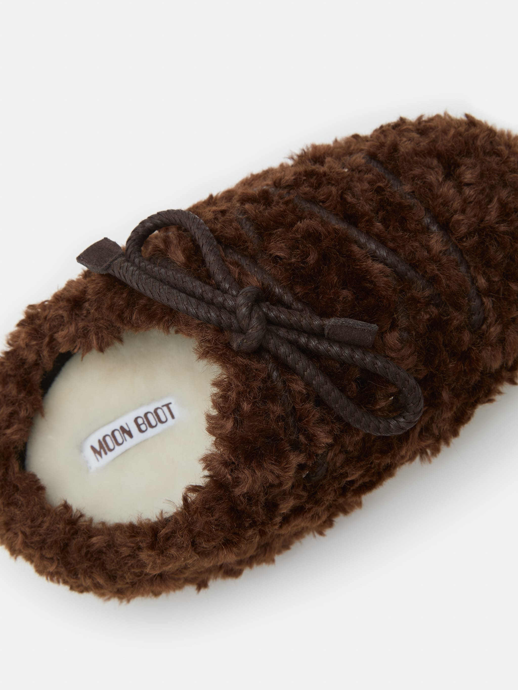 EVX DARK BROWN CURLY MULES