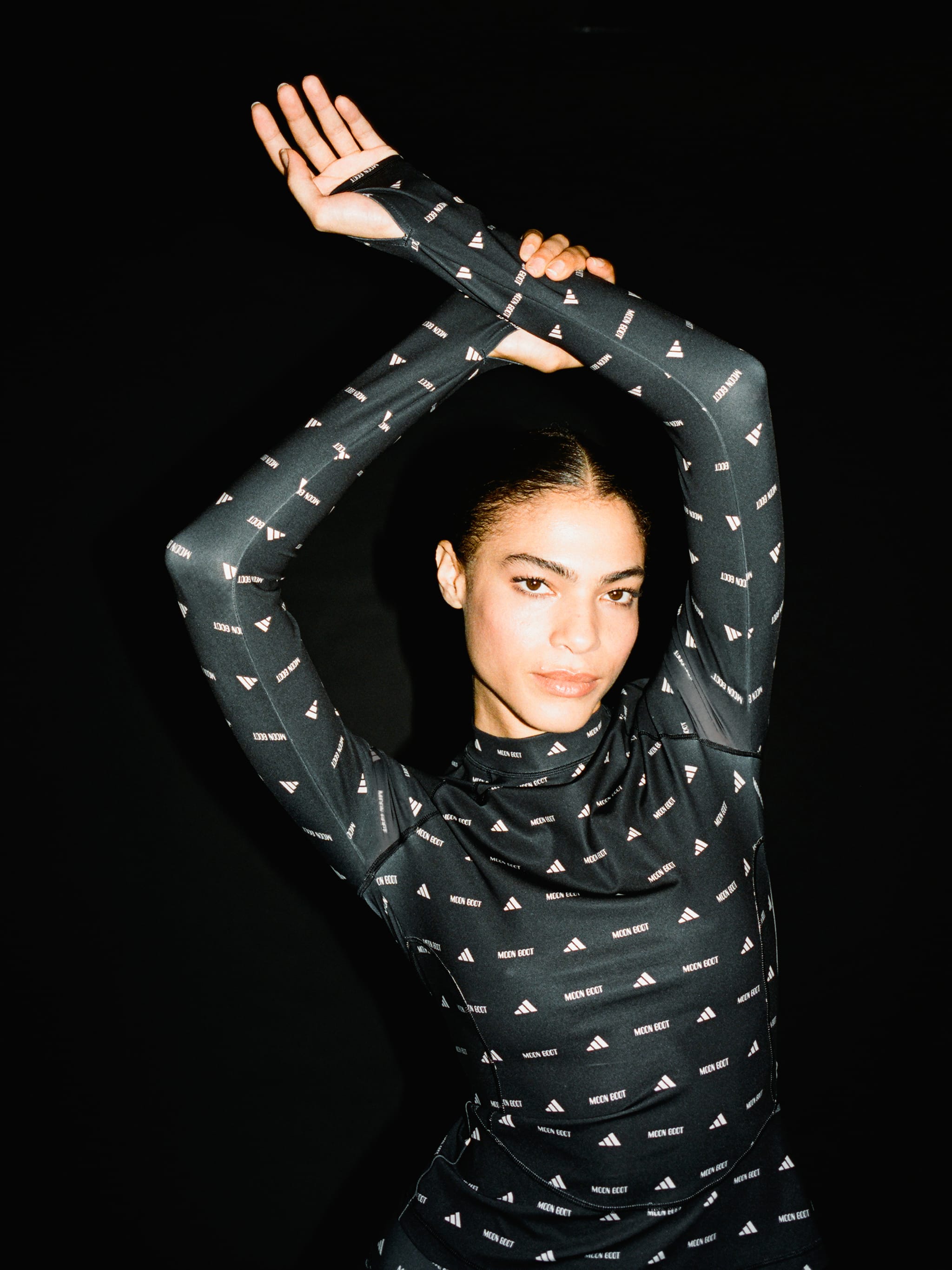 ADIDAS X MOON BOOT BLACK LONG SLEEVE TOP