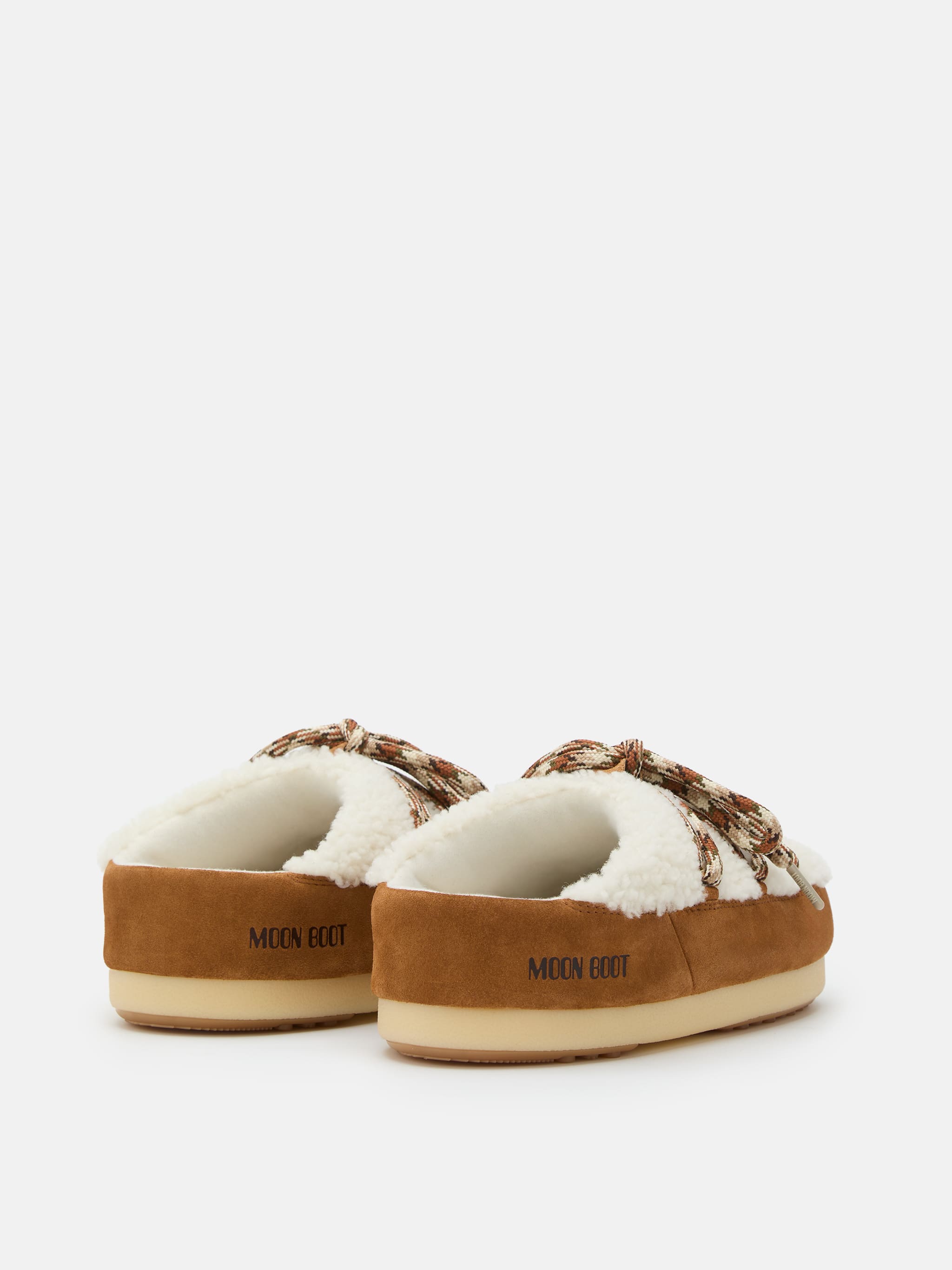 EVX BROWN SHEARLING MULES