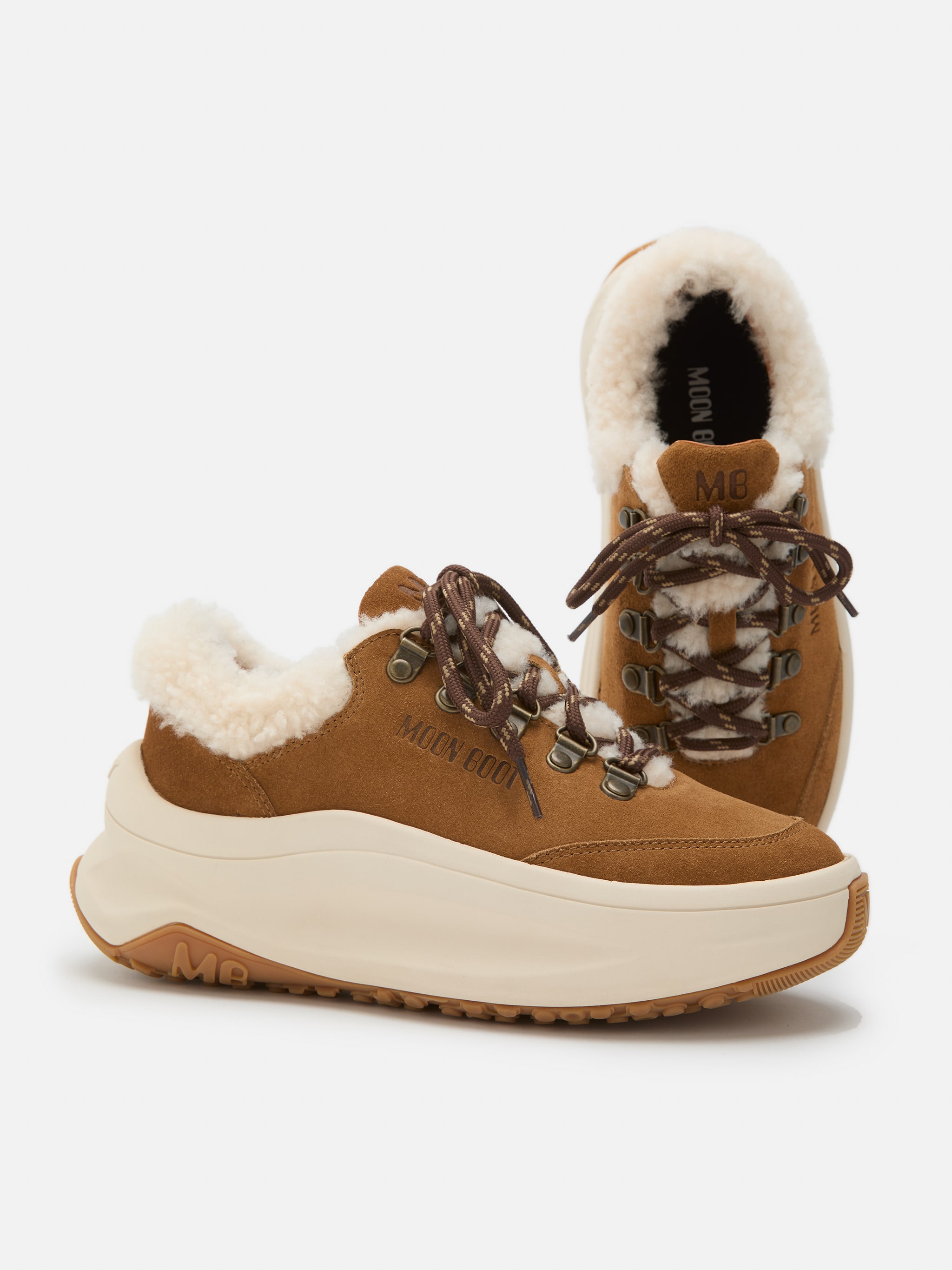 MOON247 CITY BROWN SHEARLING SNEAKERS