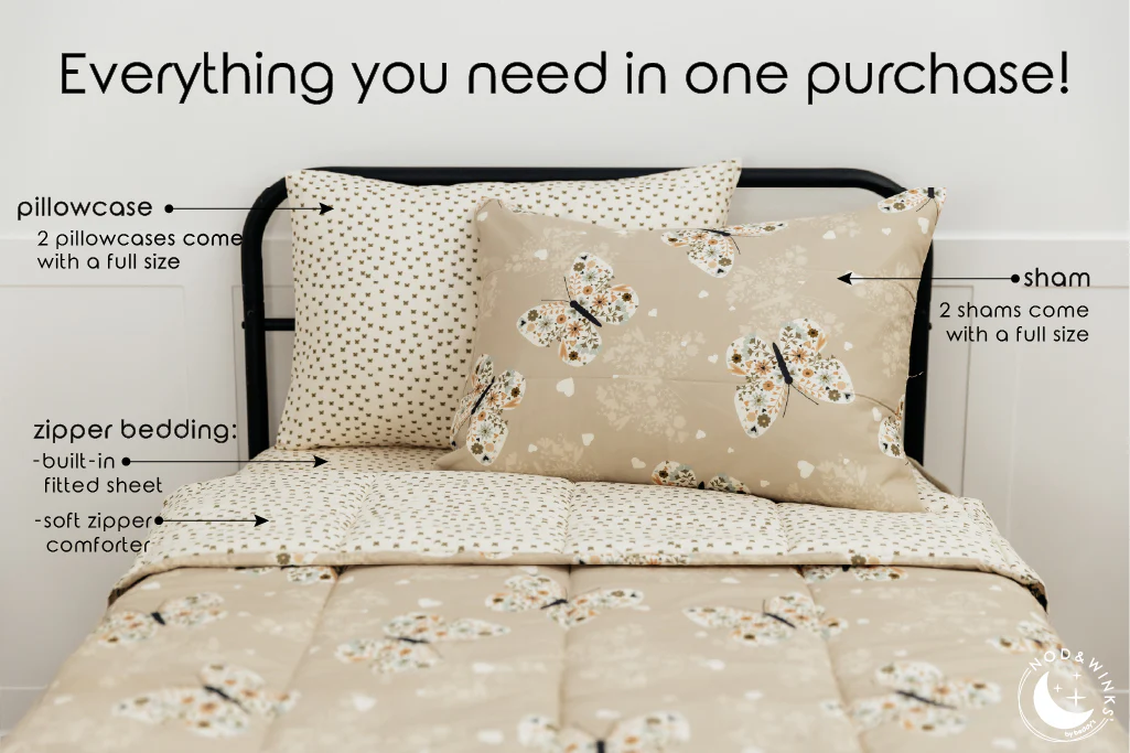 Butterfly Love Zipper Bedding