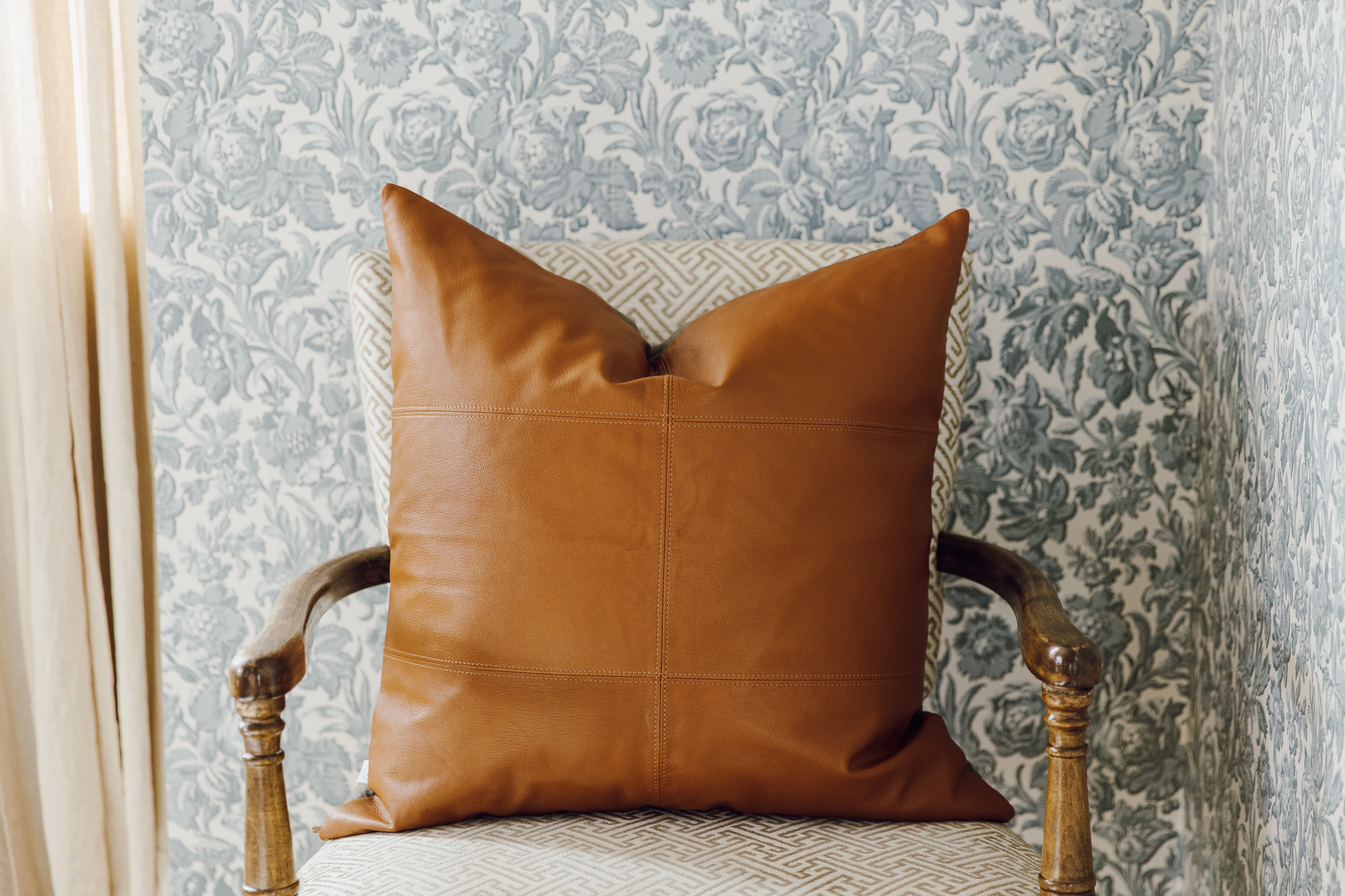 Owen Luxe Leather Euro Pillow Cover