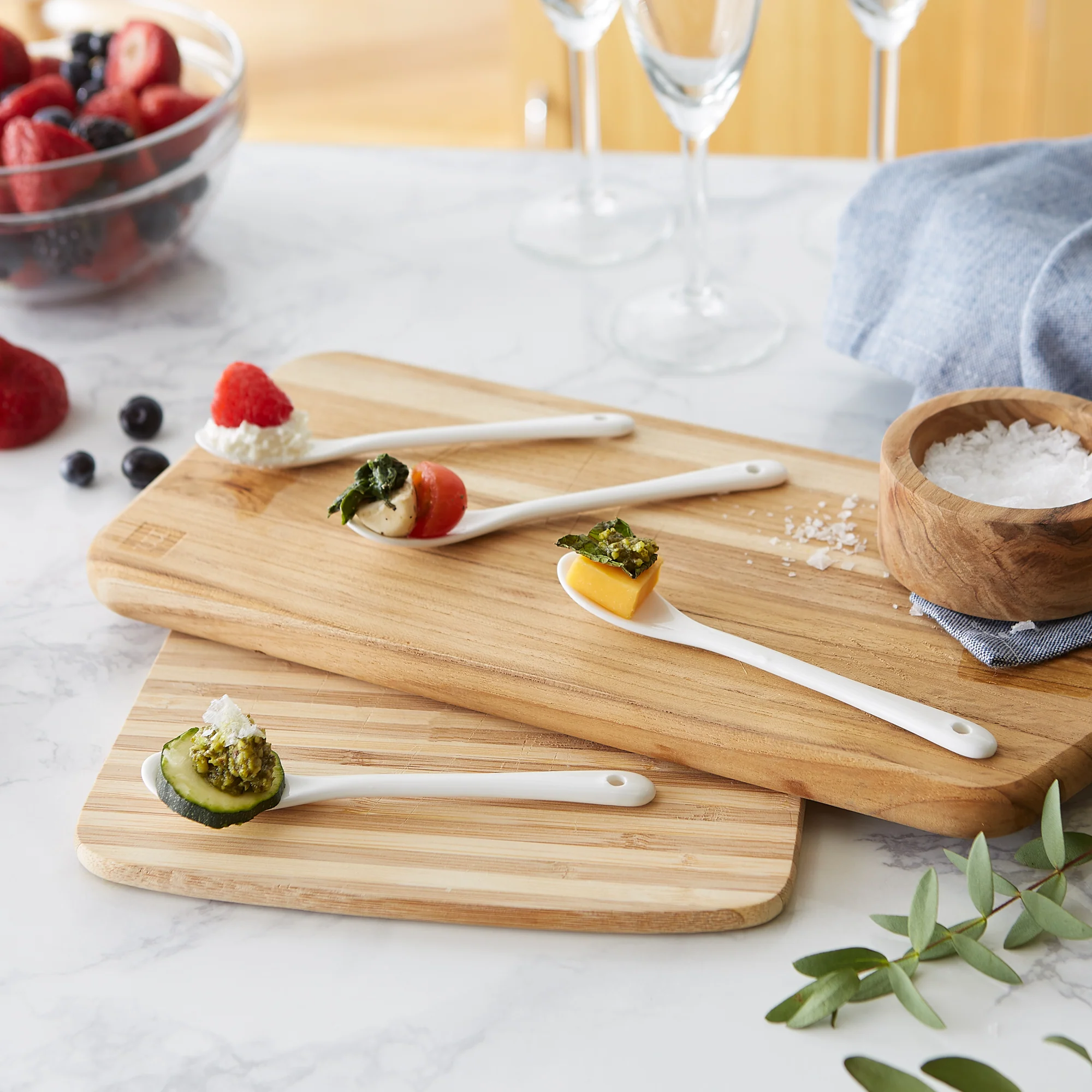 Porcelain Egg Spoon Set Of 4