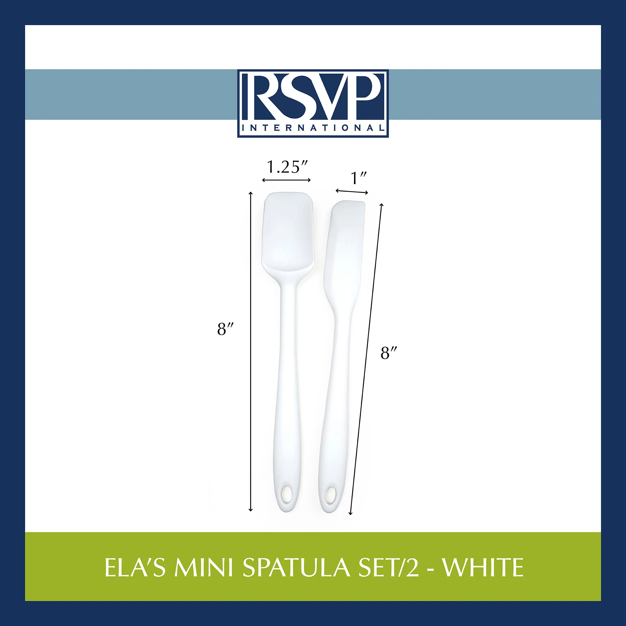 Ela's Mini Spatula Set of 2 - White