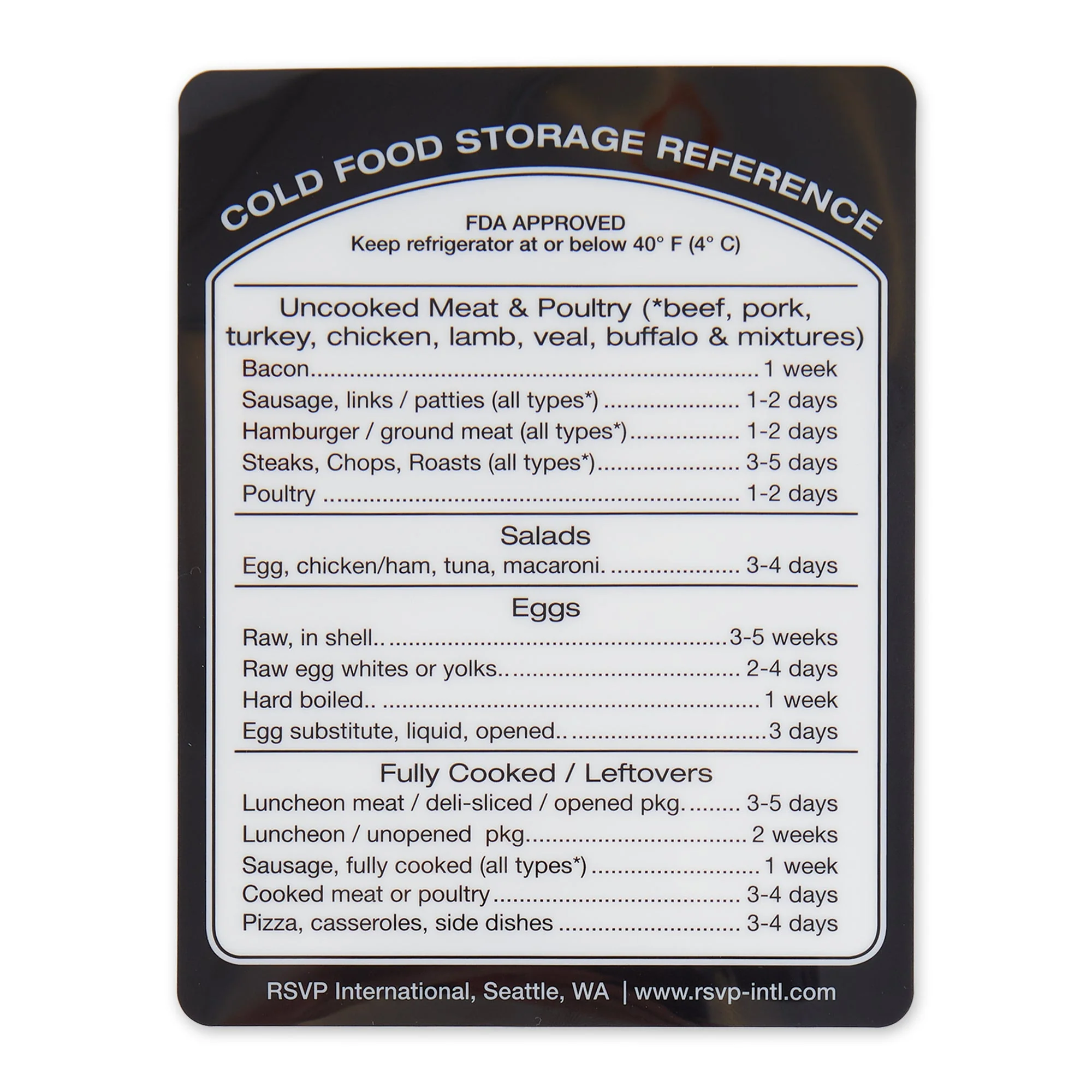 Removable Cold Storage Label