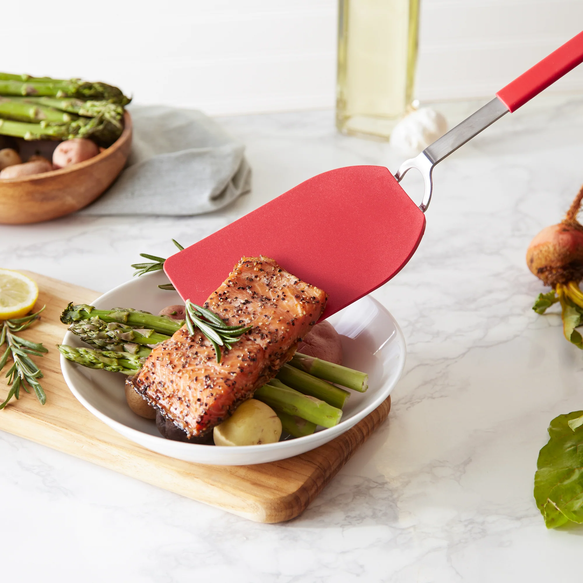 Flexible Nylon Spatula - Large - Red