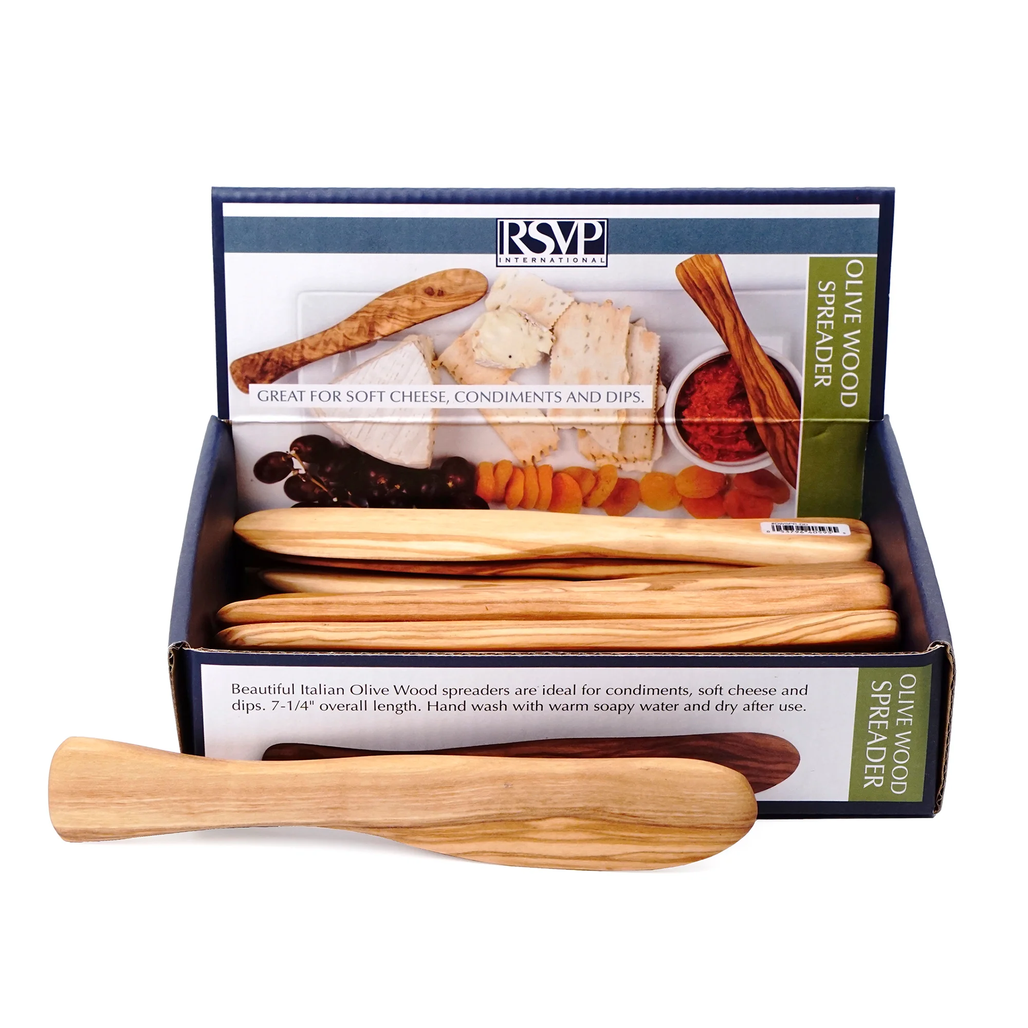Olive Wood Spreaders - 12 Piece CDU