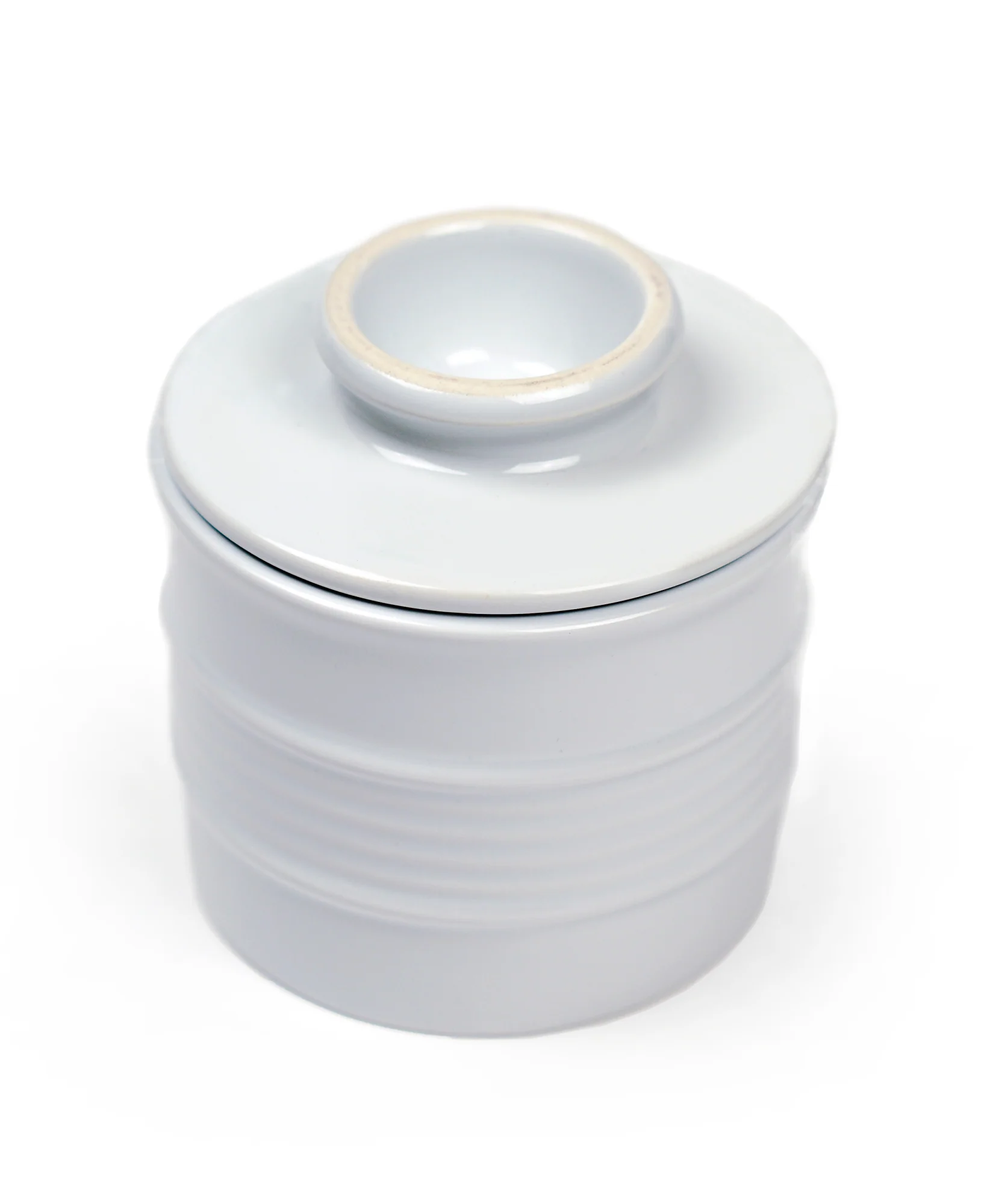 Stoneware Butter Pot - White
