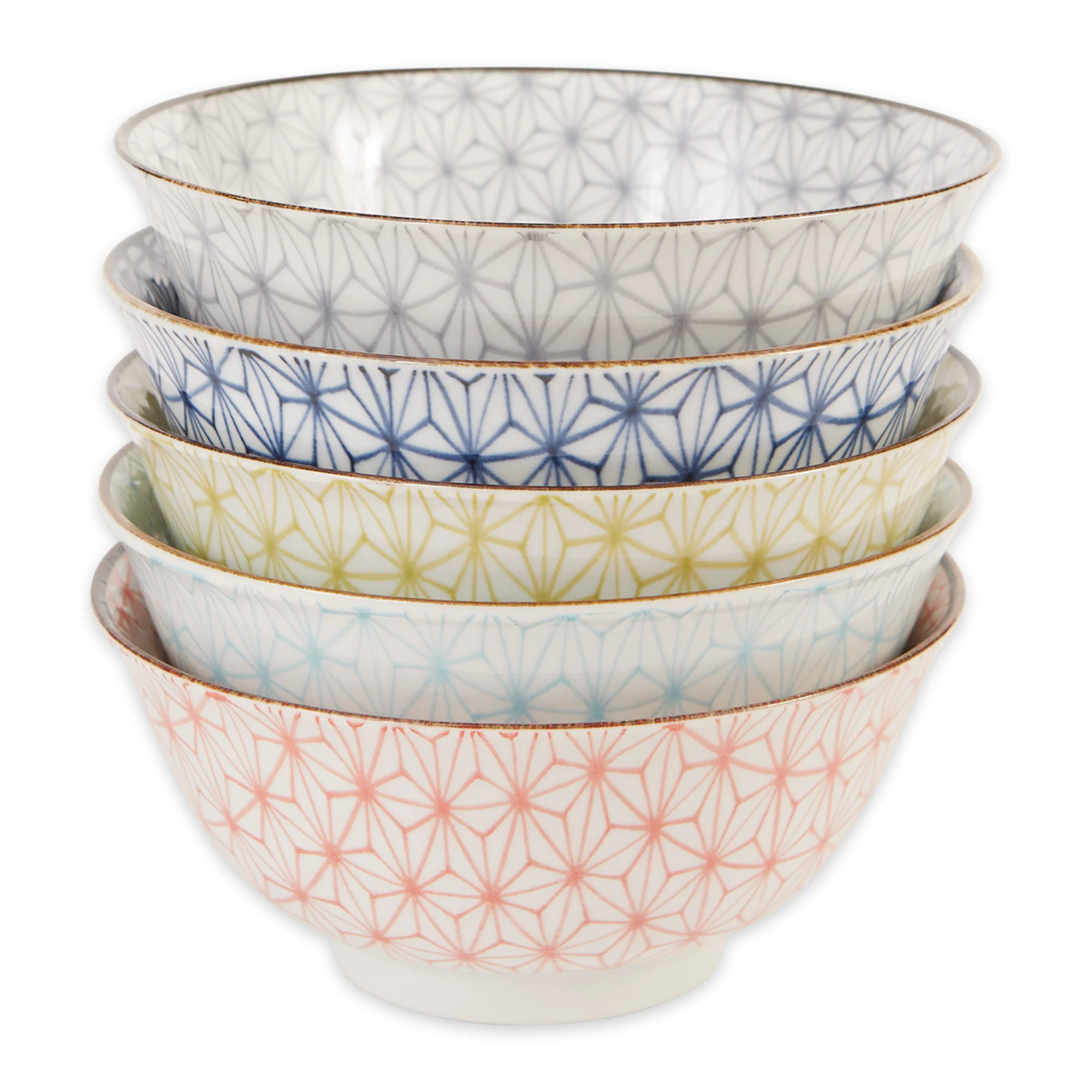 Japanese Bowls Colored Geometric 6