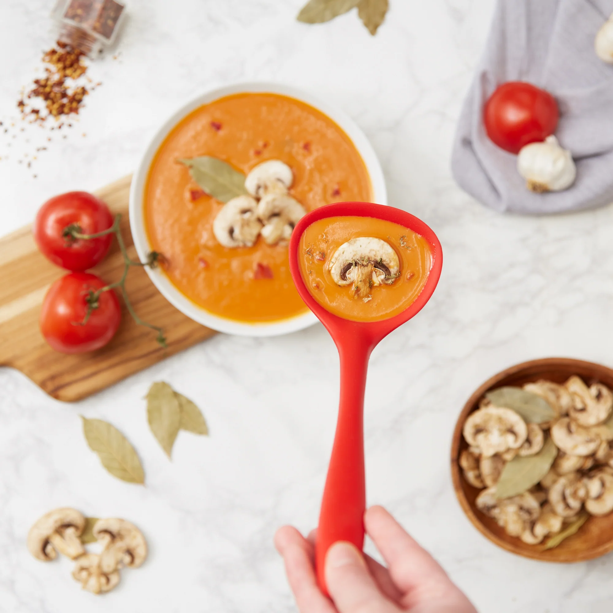 Ela's Silicone Ladle - Red