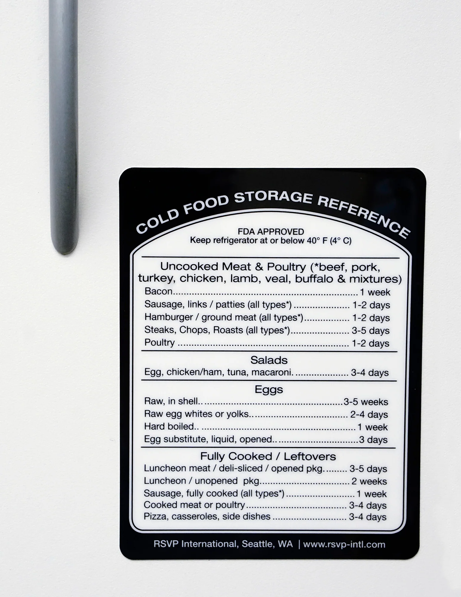 Removable Cold Storage Label