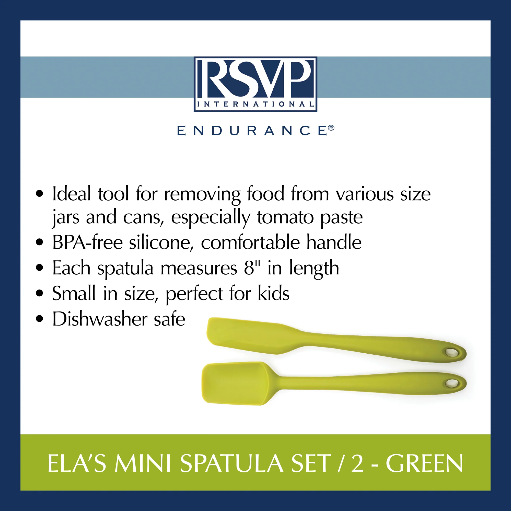 Ela's Mini Spatula Set of 2 - Green