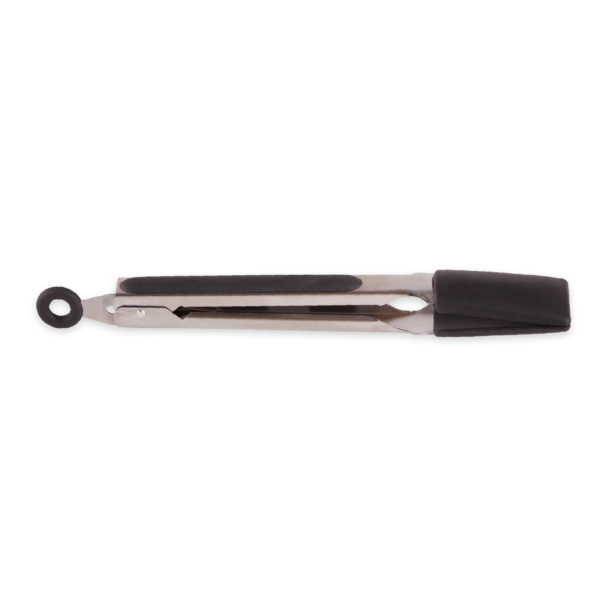 Endurance® Square Silicone Tip Tongs - 9In - Black