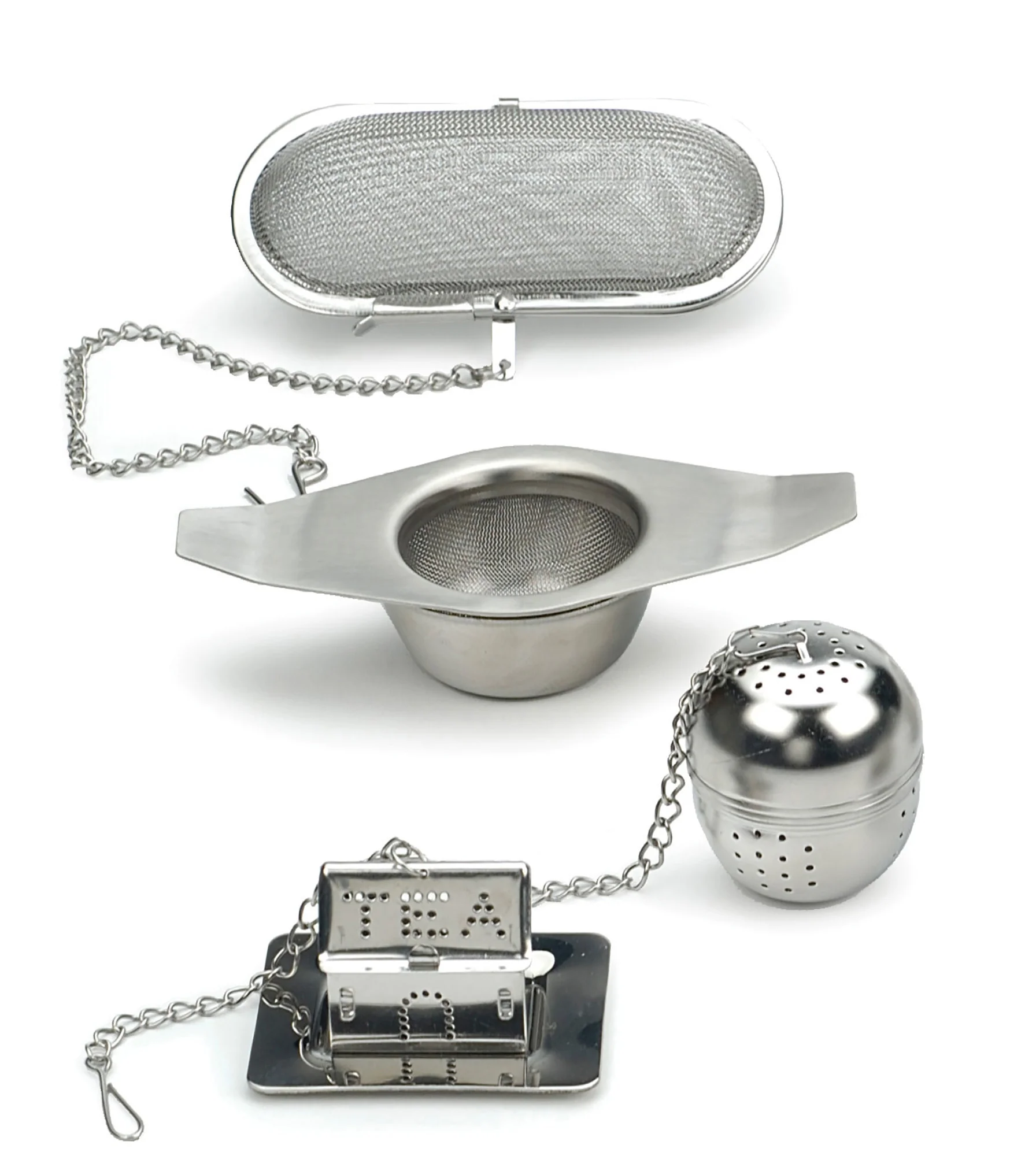 Tea Strainer W/Drip Cup