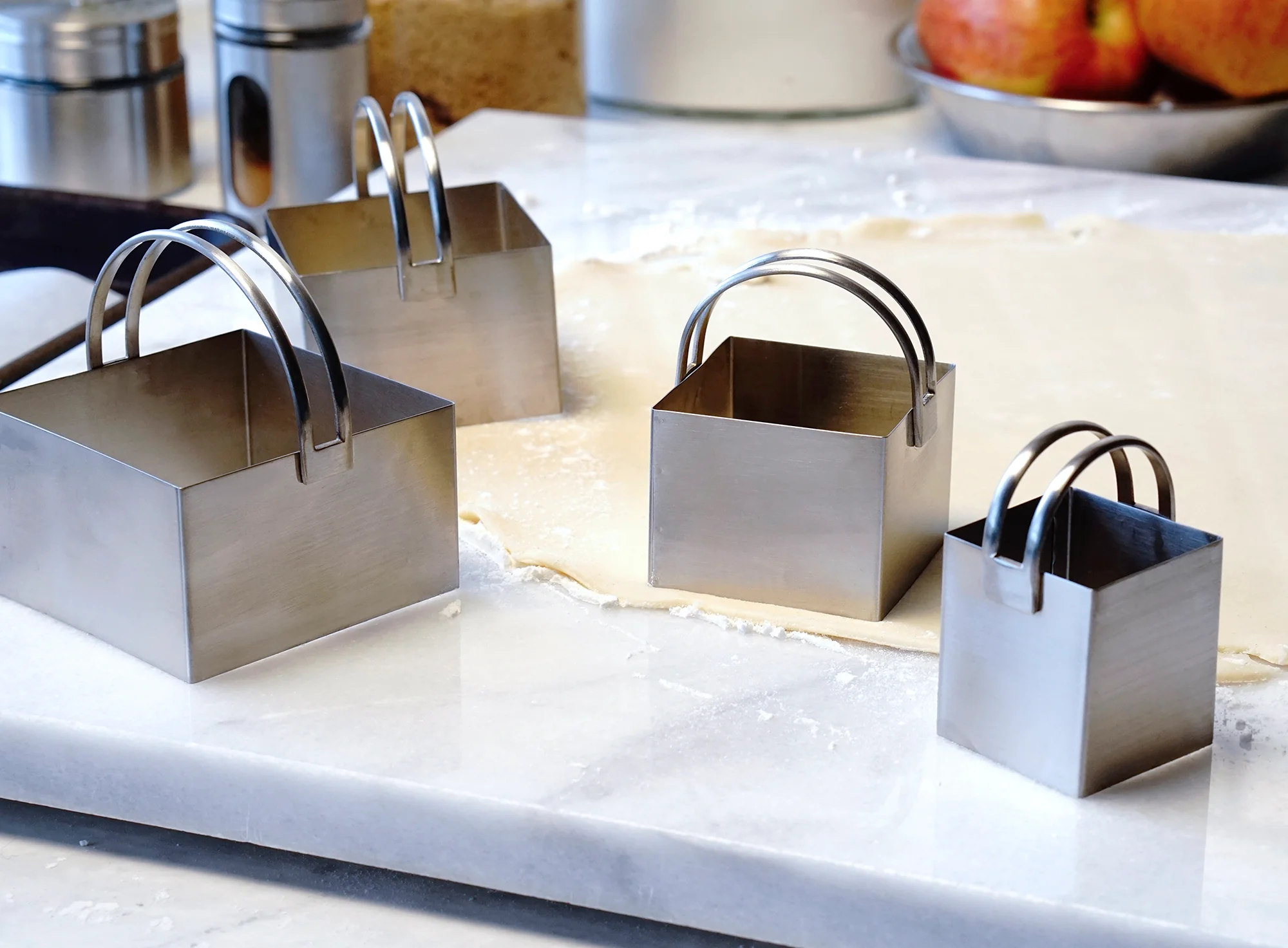 Biscuit Cutters - Square Set Of 4