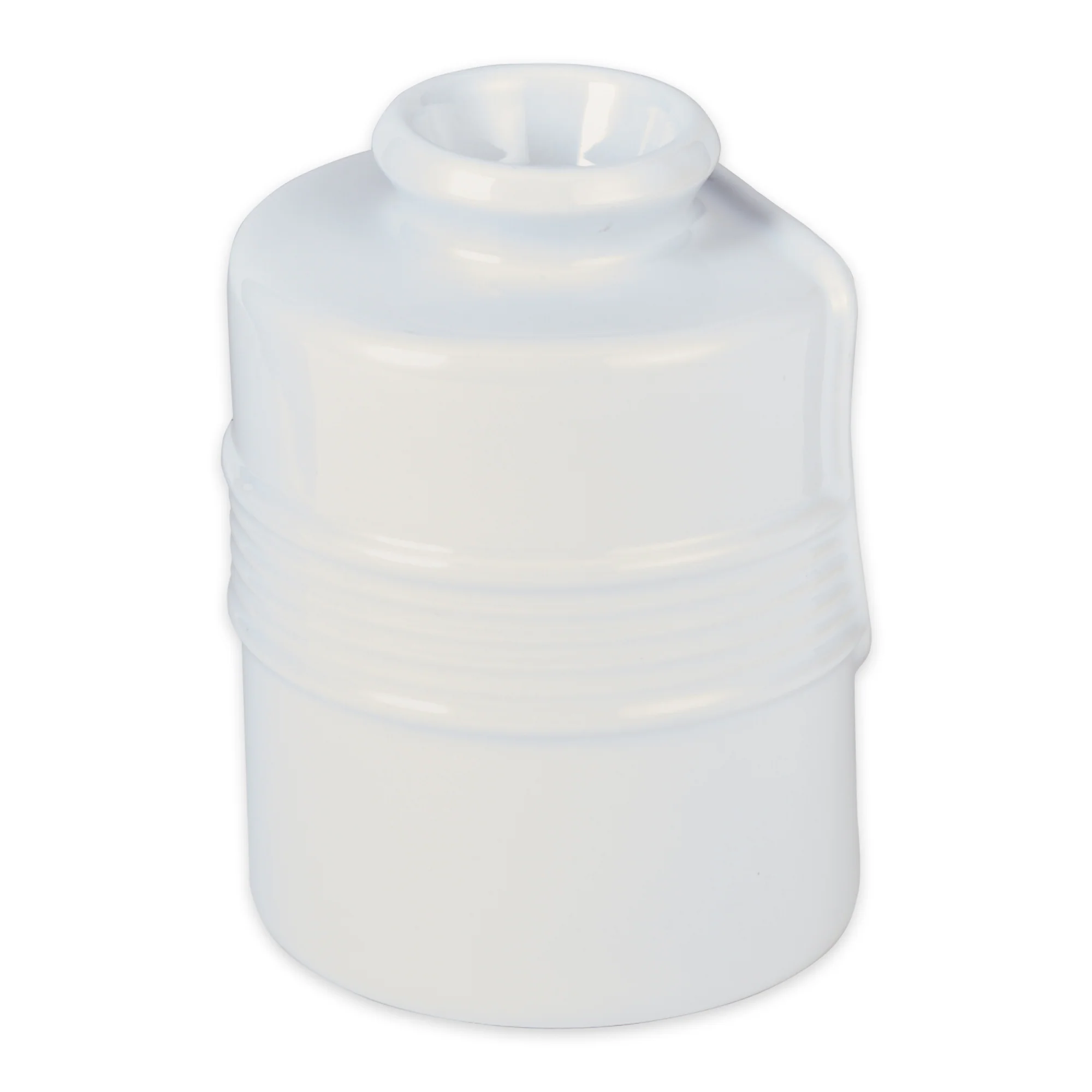 White Stoneware Salt Pig