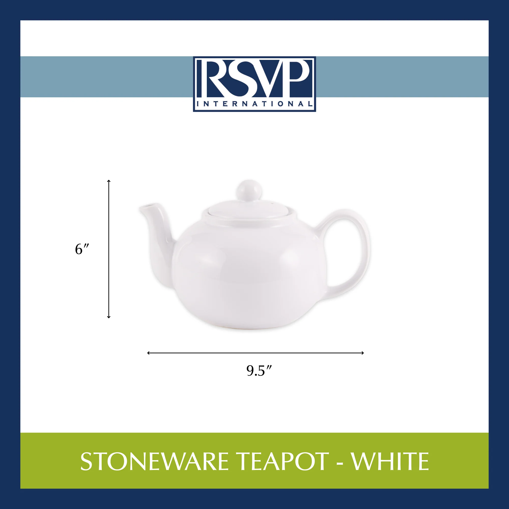 Stoneware Teapot - White