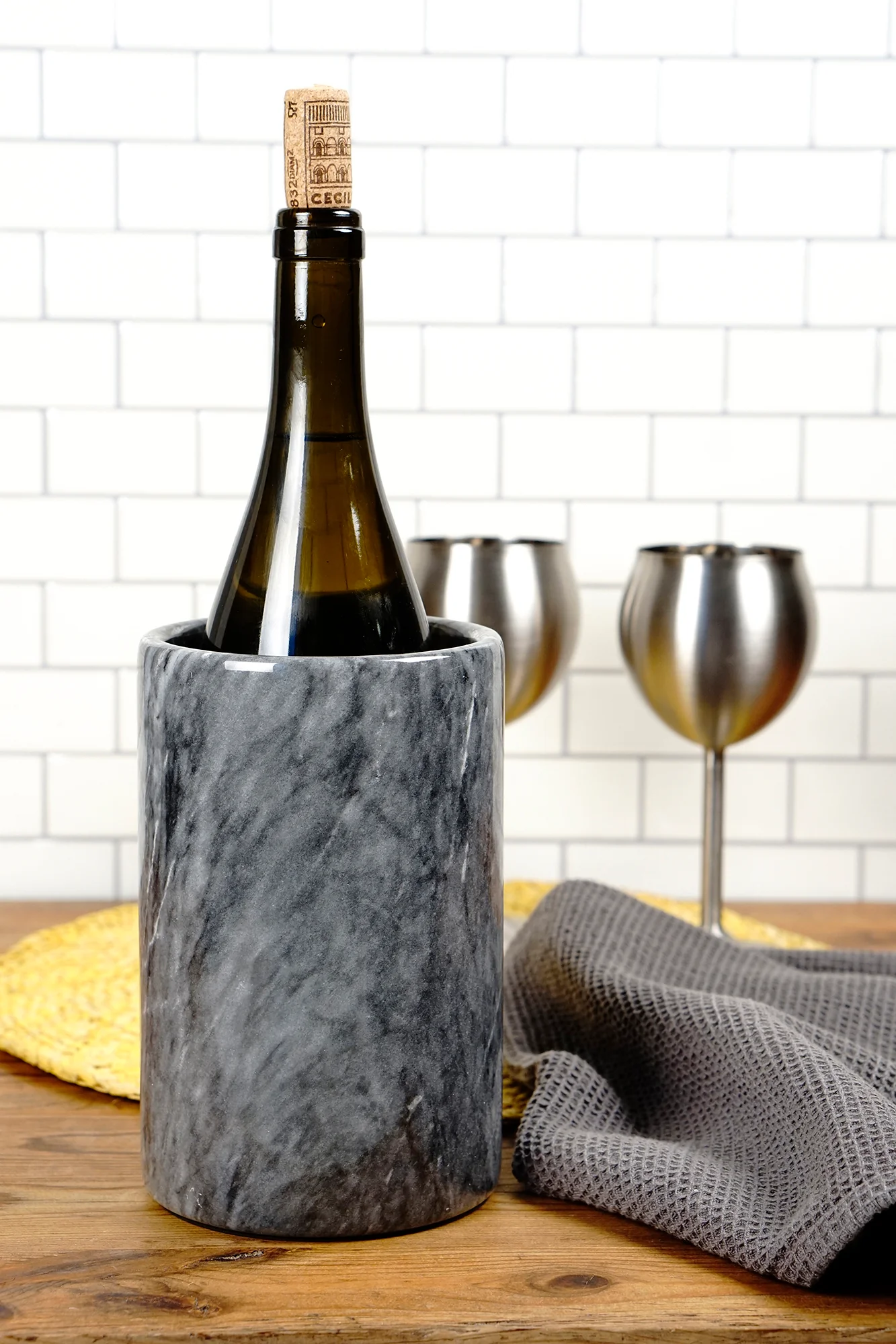 Grey Marble Wine Cooler