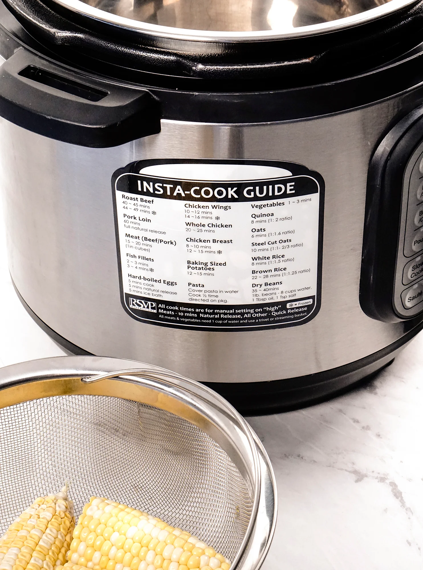 Removable Insta Cook Label