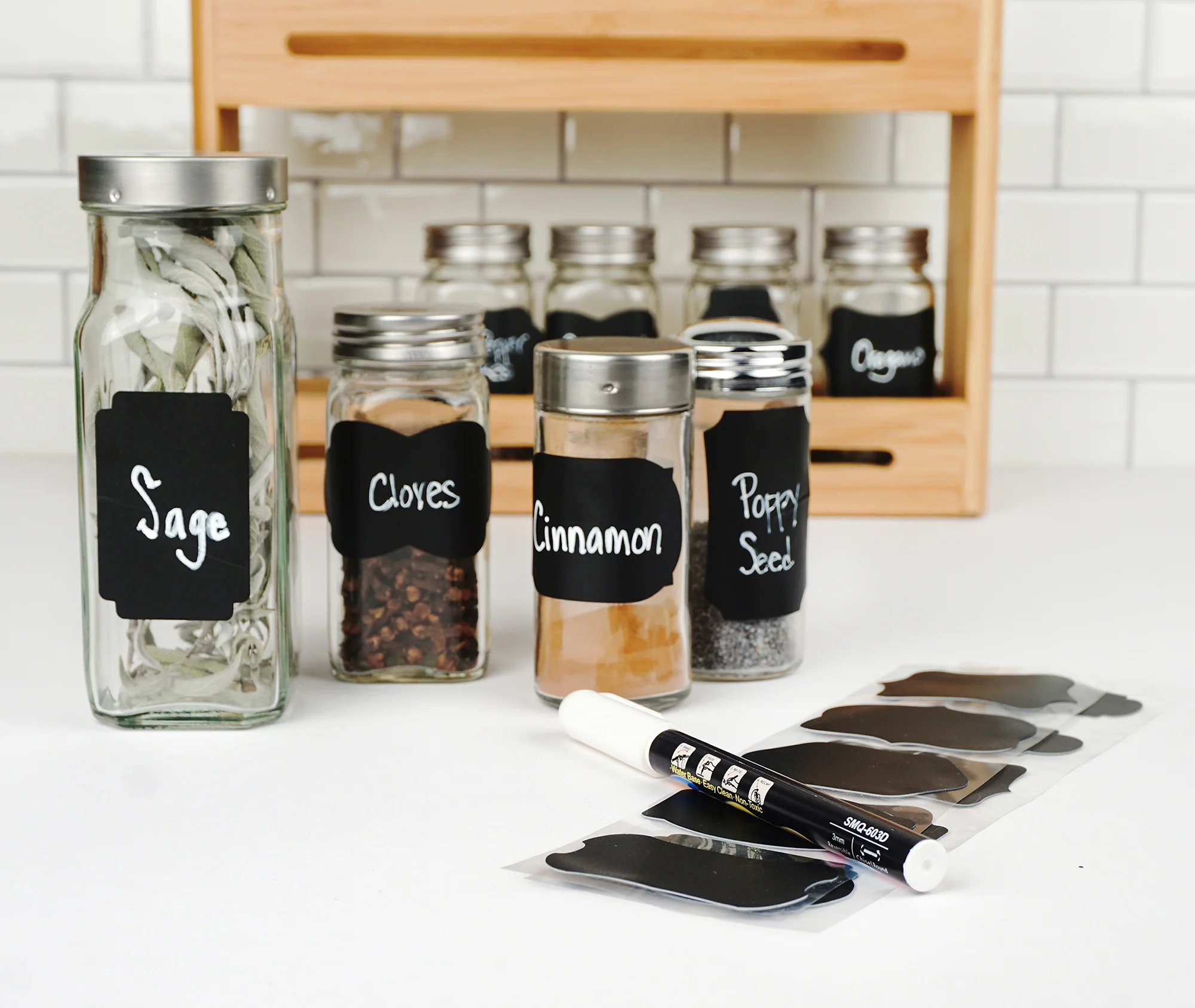 Reusable Spice Labels - Set of 30