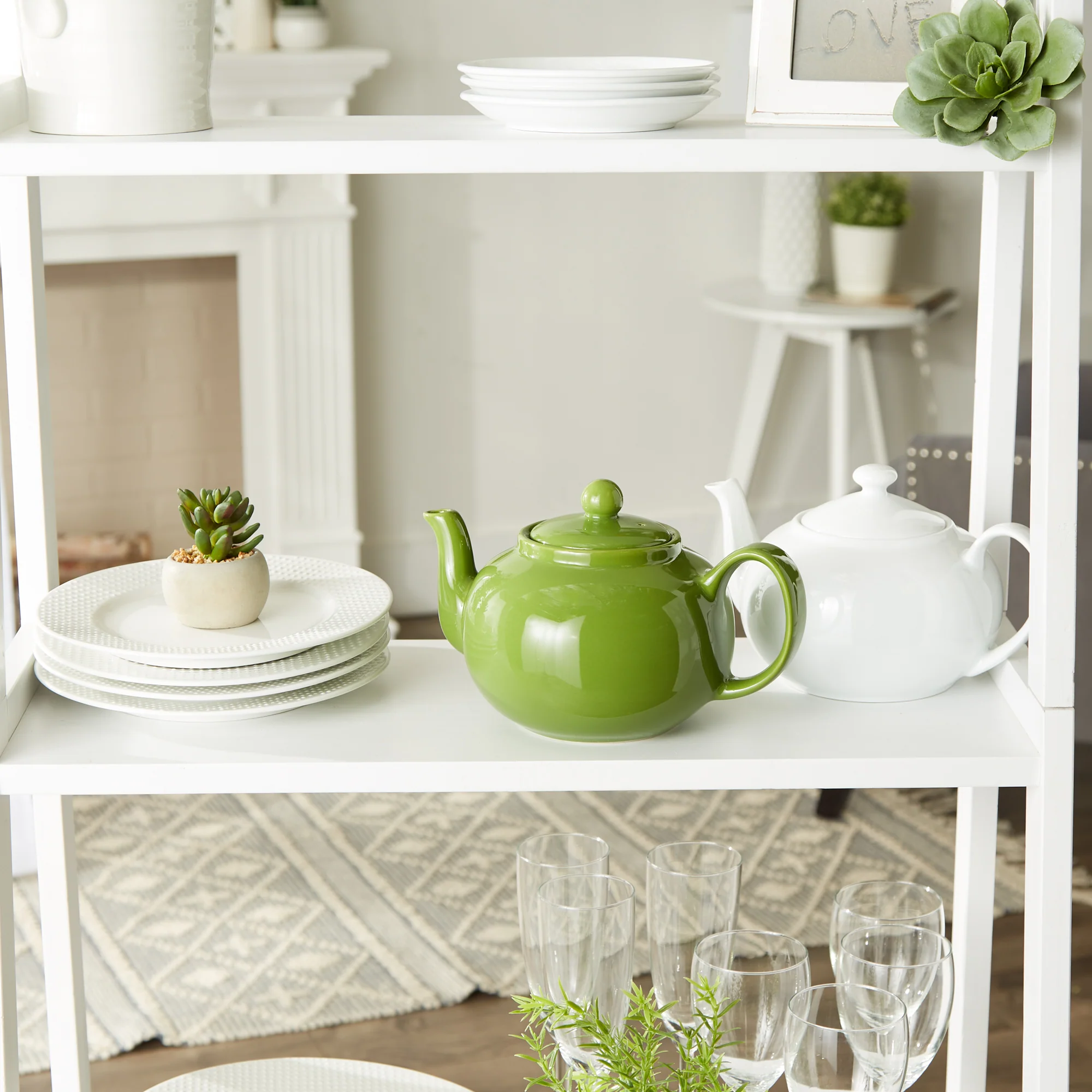 Stoneware Teapot - Green