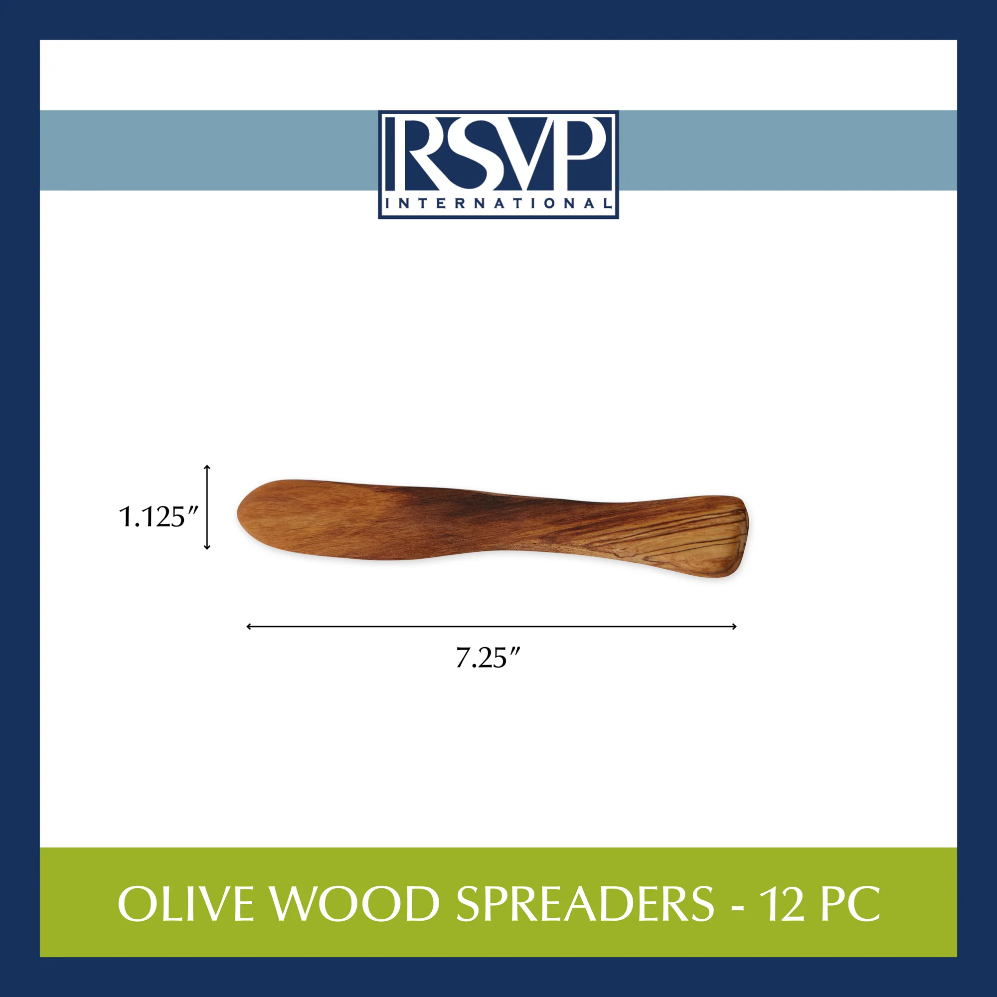 Olive Wood Spreaders - 12 Piece CDU