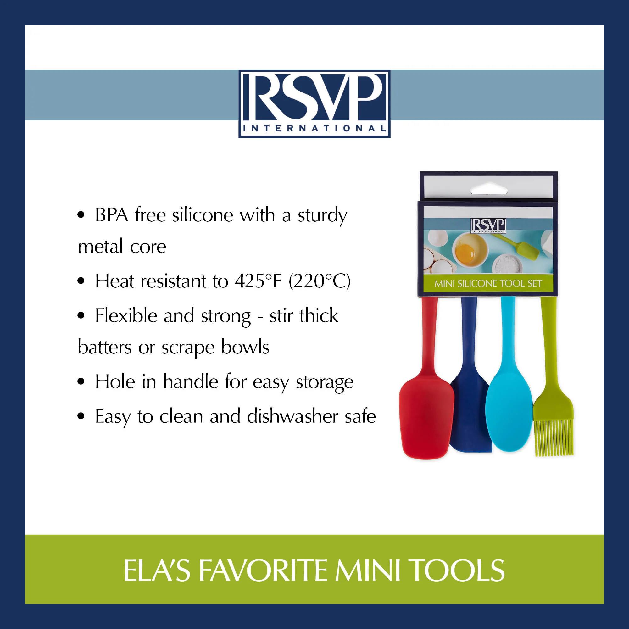 Mini Silicone Tool Set of 4