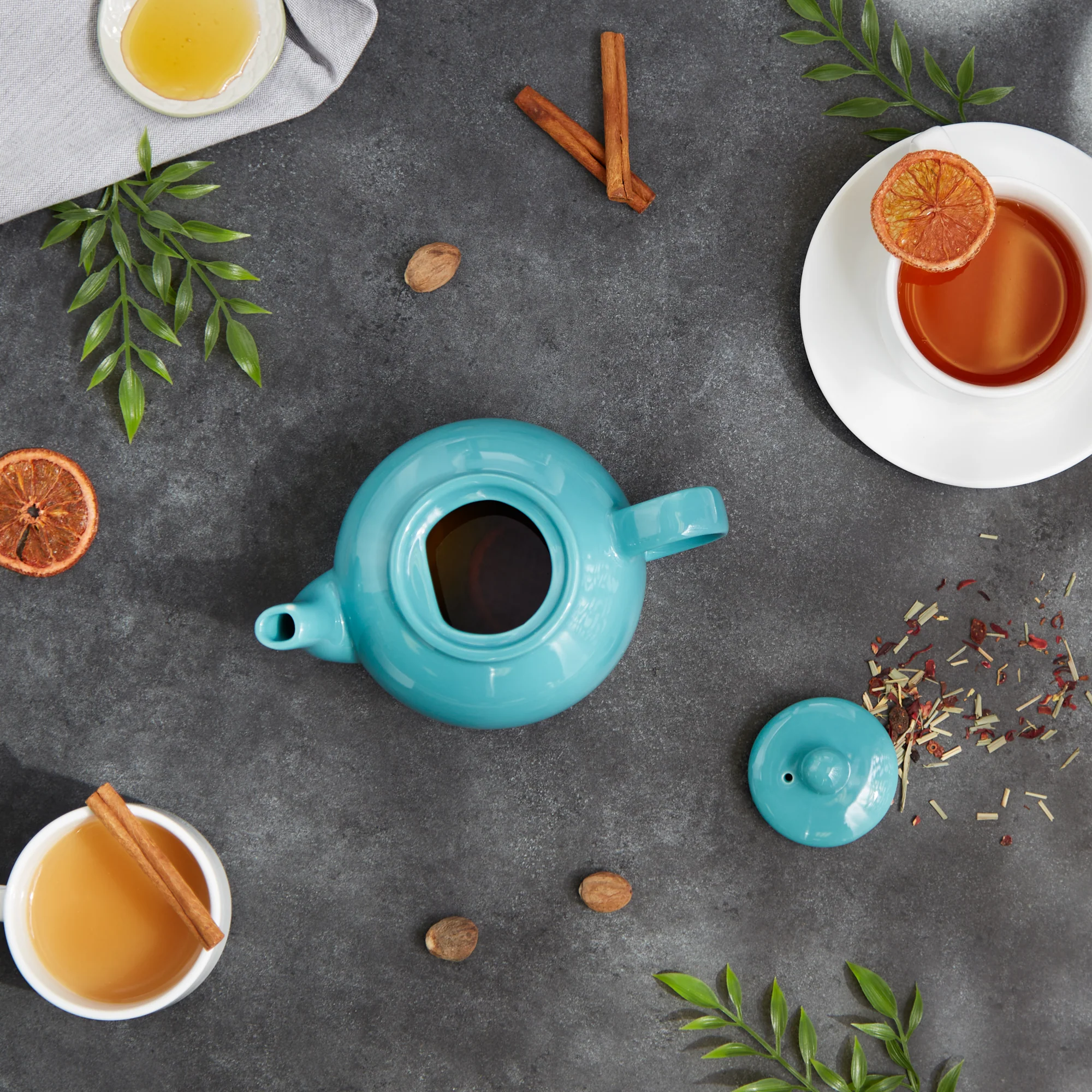 16Oz Stoneware Teapot - Turquoise