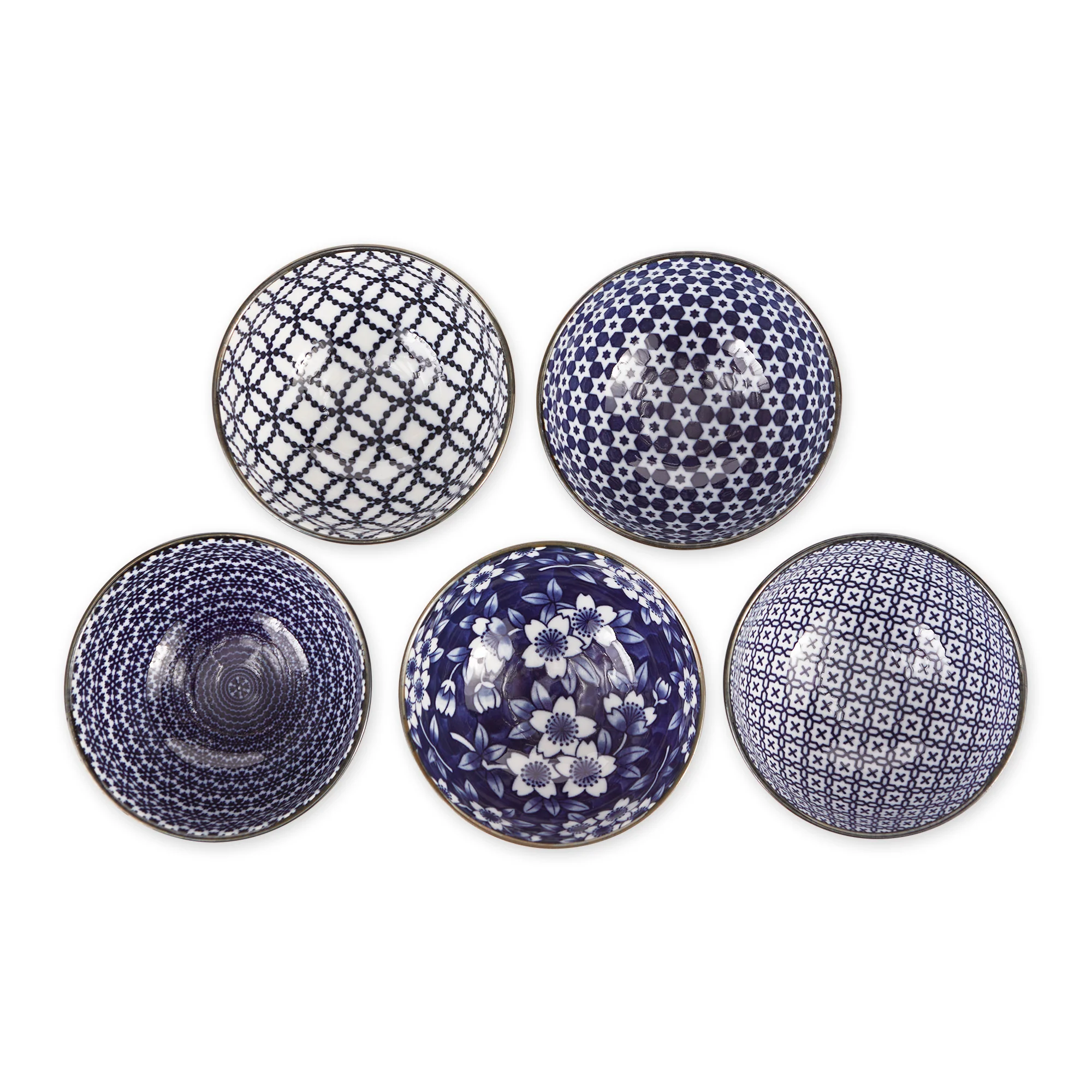 Japanese Bowls - Blue & White 4.5