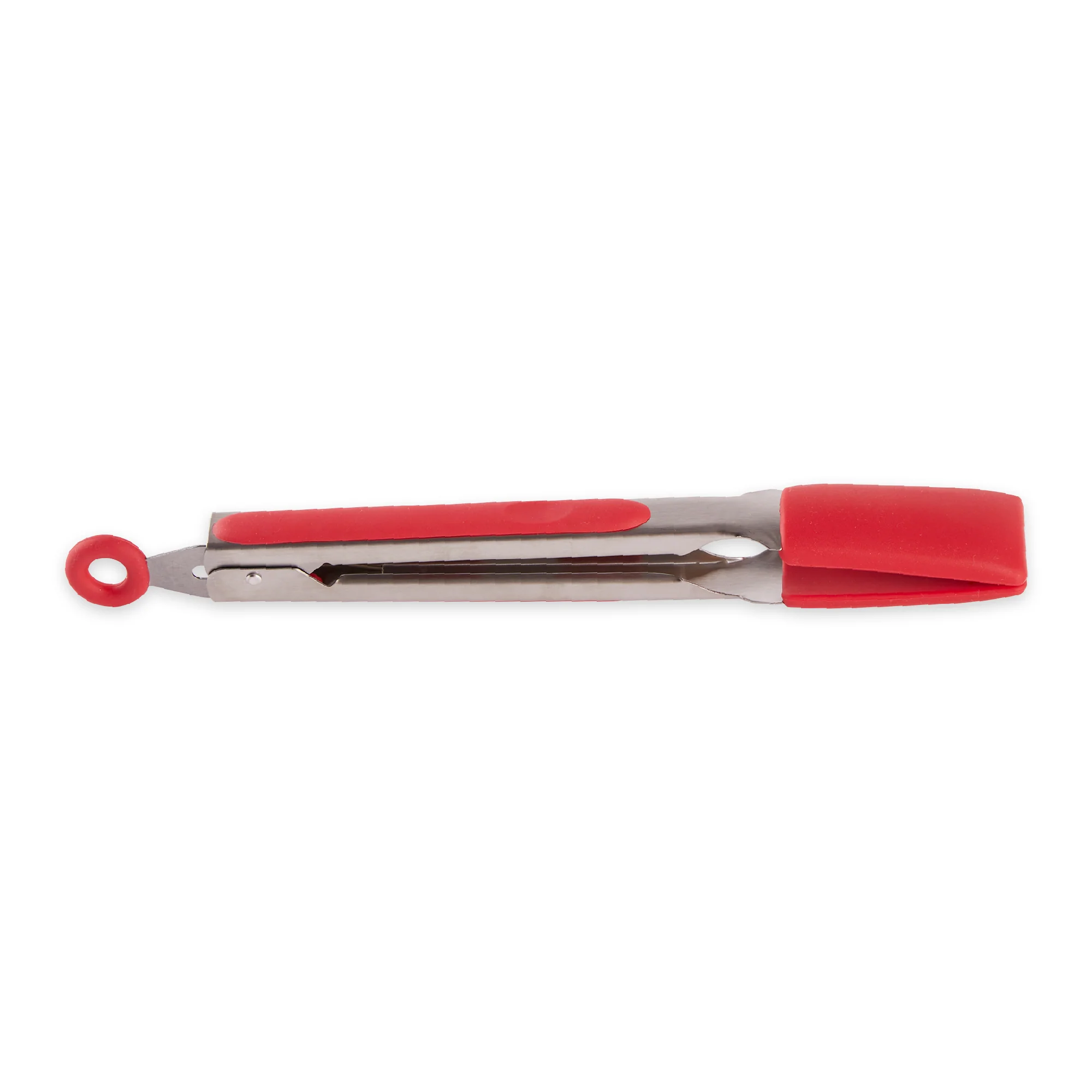 Endurance® Square Silicone Tip Tongs - 9In - Red