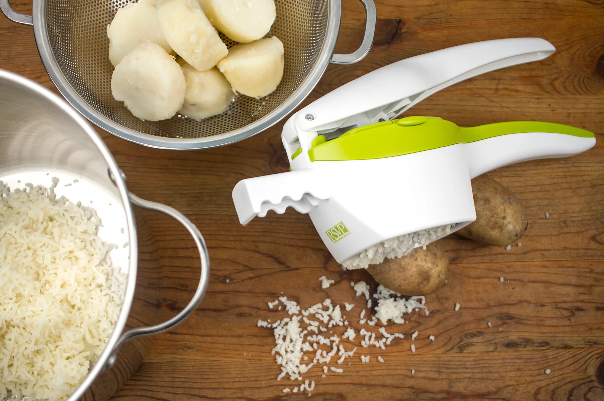 Potato Ricer - White & Green