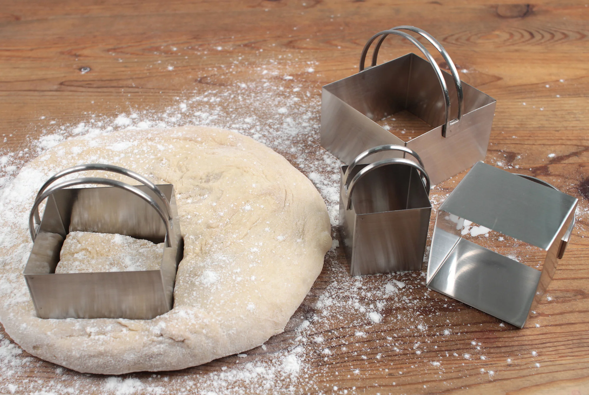 Biscuit Cutters - Square Set Of 4