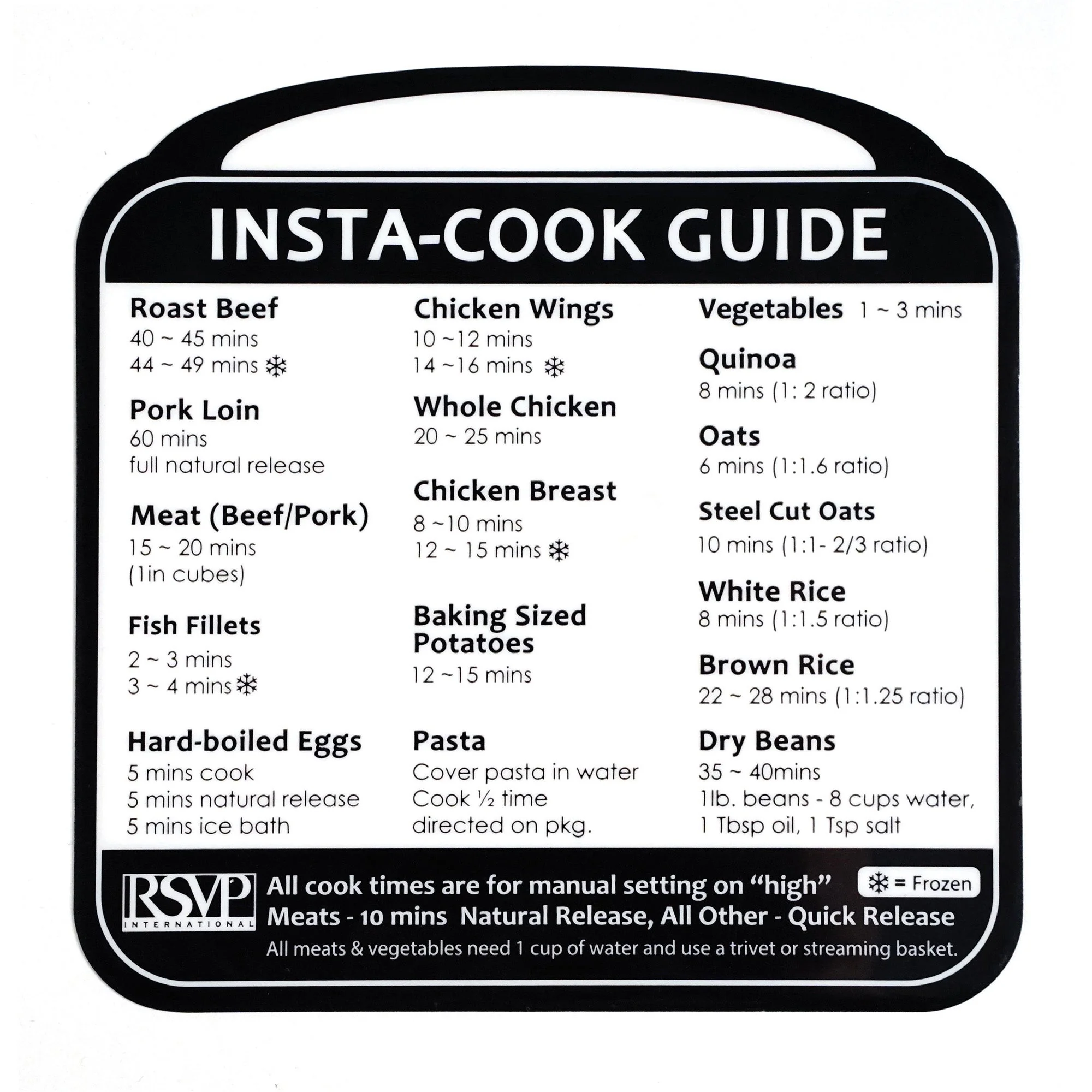 Removable Insta Cook Label