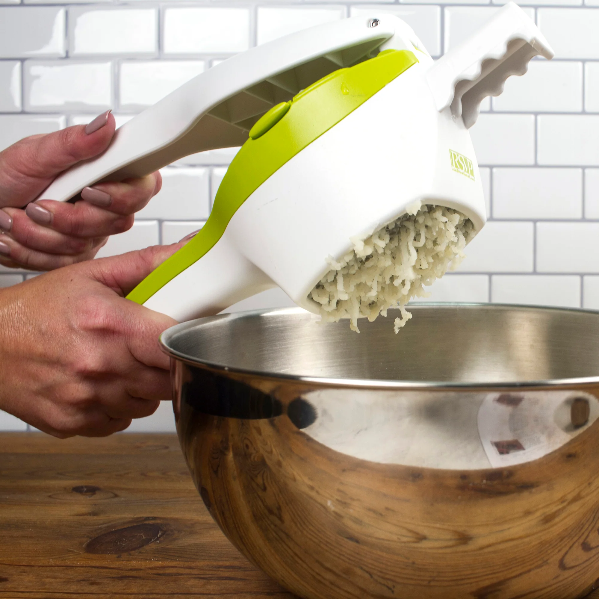 Potato Ricer - White & Green