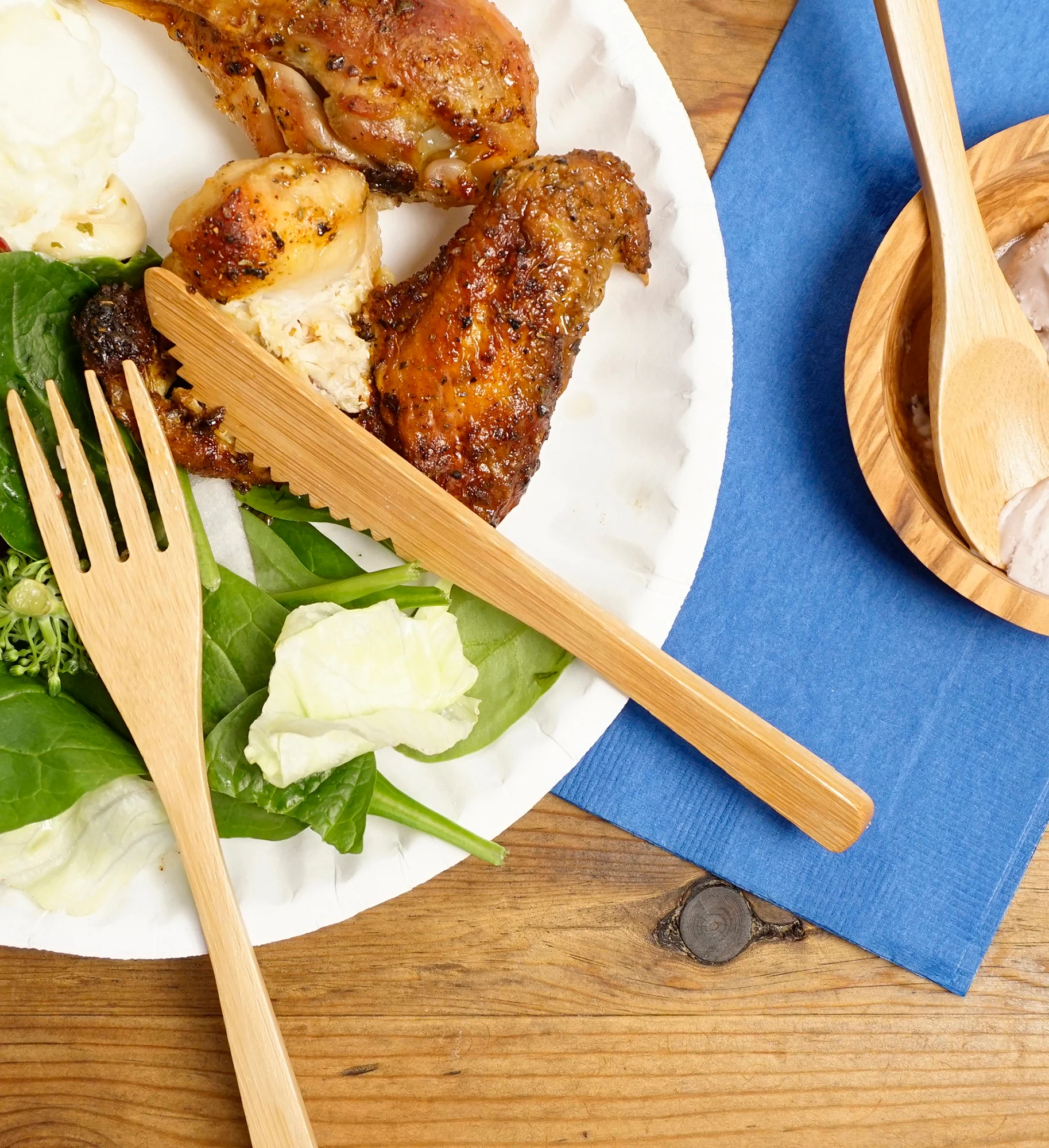 Bamboo Kitchen Utensil 12 Piece Set, Fork Set