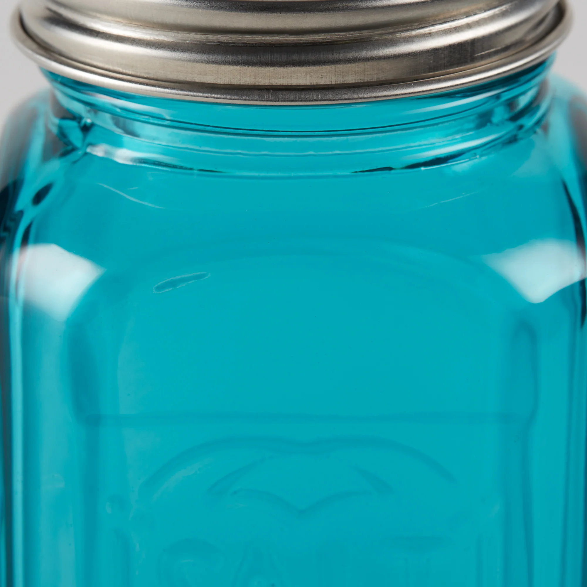 Retro Glass S&P Set - Turquoise