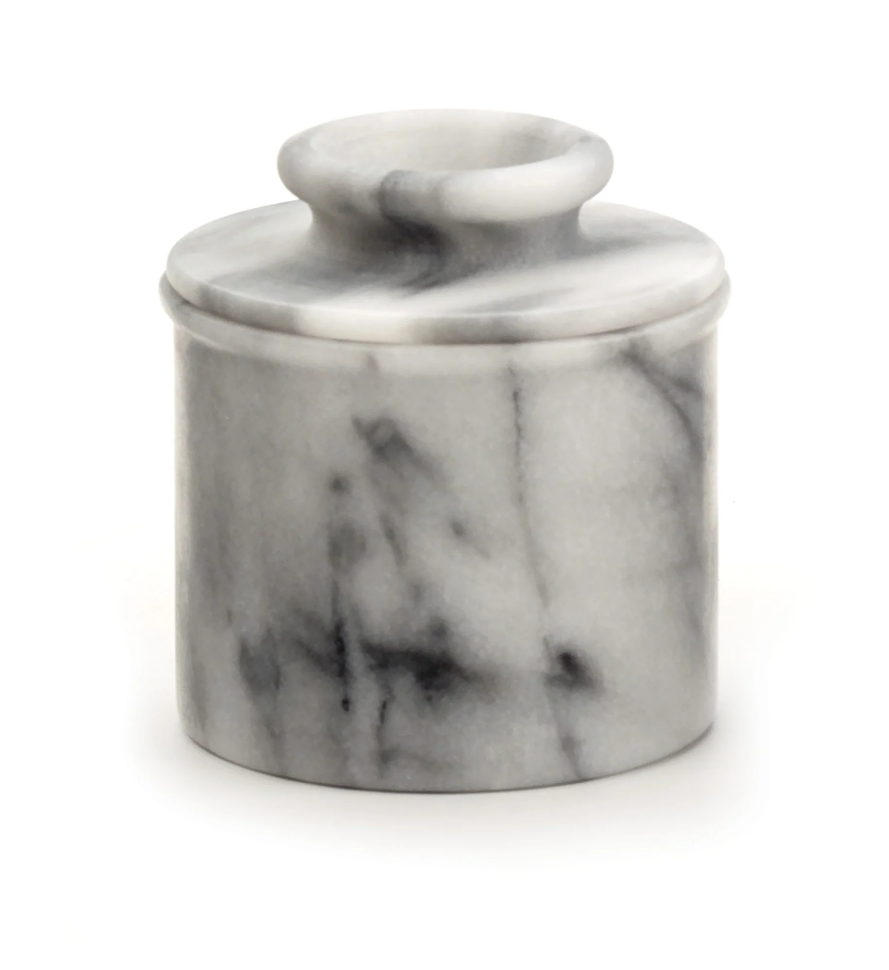 White Marble Butter Pot