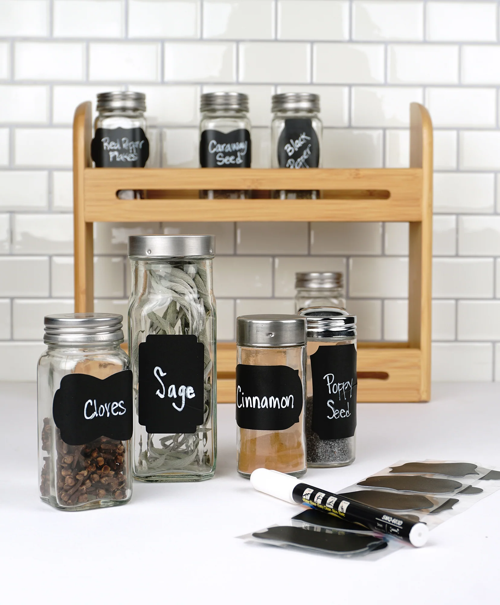 Reusable Spice Labels - Set of 30